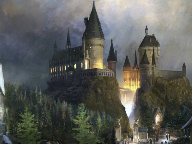 Download mobile wallpaper Fantasy, Castles, Castle, Hogwarts Castle for free.
