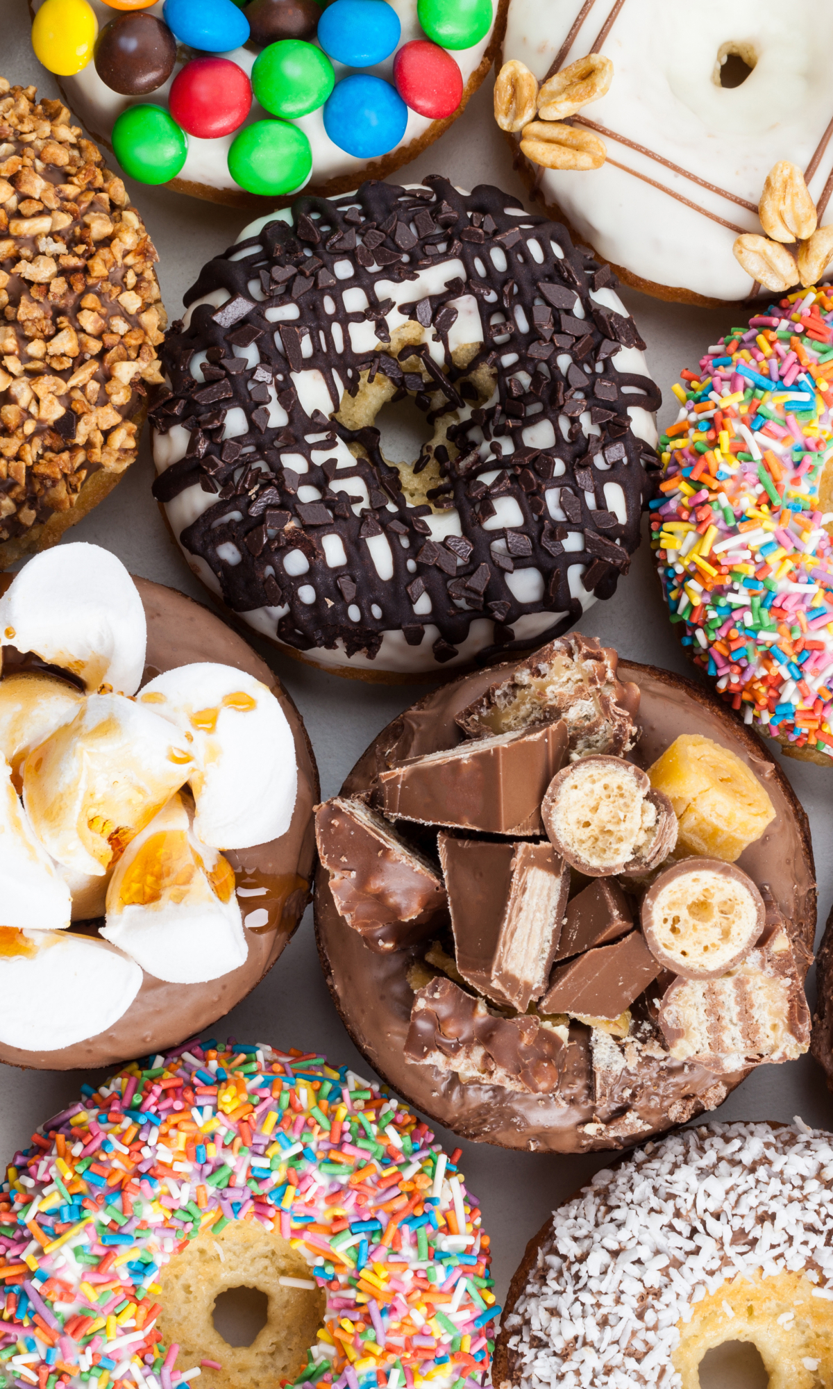 Descarga gratuita de fondo de pantalla para móvil de Chocolate, Dulce, Dulces, Caramelo, Alimento, Donut.