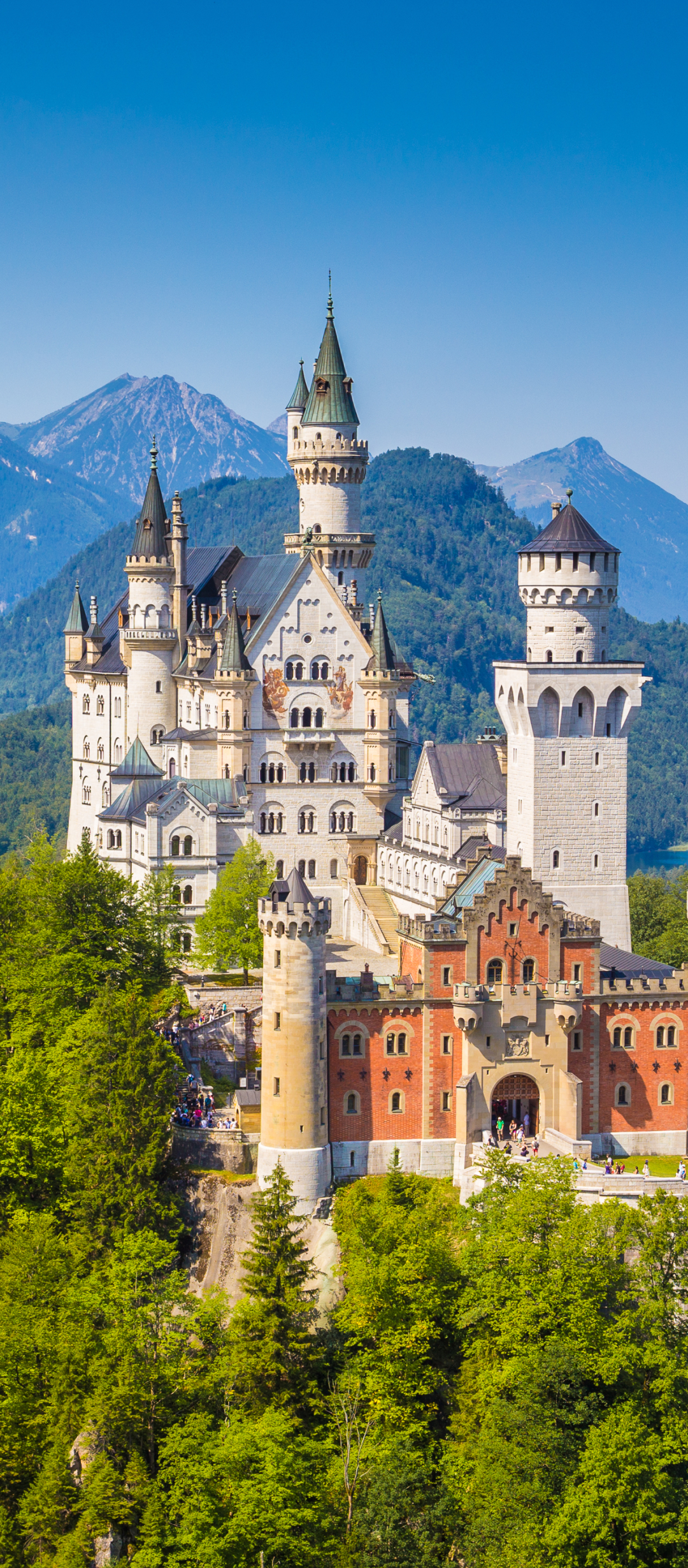 Скачати мобільні шпалери Замки, Замок, Німеччина, Баварія, Замок Нойшванштайн, Створено Людиною безкоштовно.
