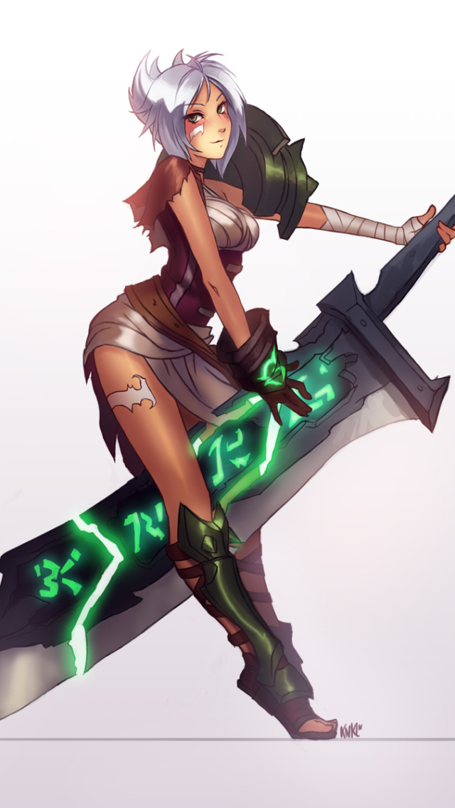 Download mobile wallpaper League Of Legends, Sword, Video Game, Riven (League Of Legends) for free.