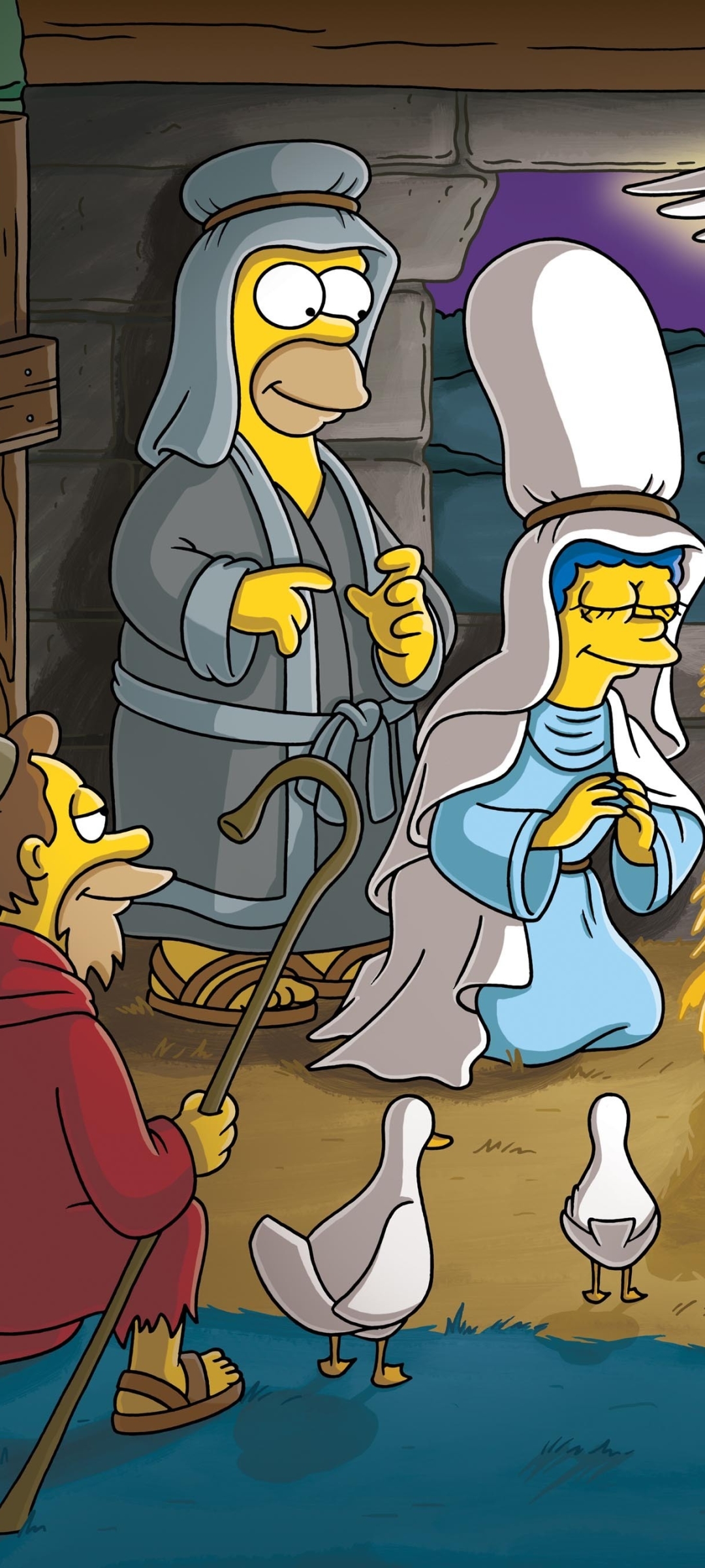 Download mobile wallpaper Homer Simpson, Christmas, Tv Show, The Simpsons, Marge Simpson for free.