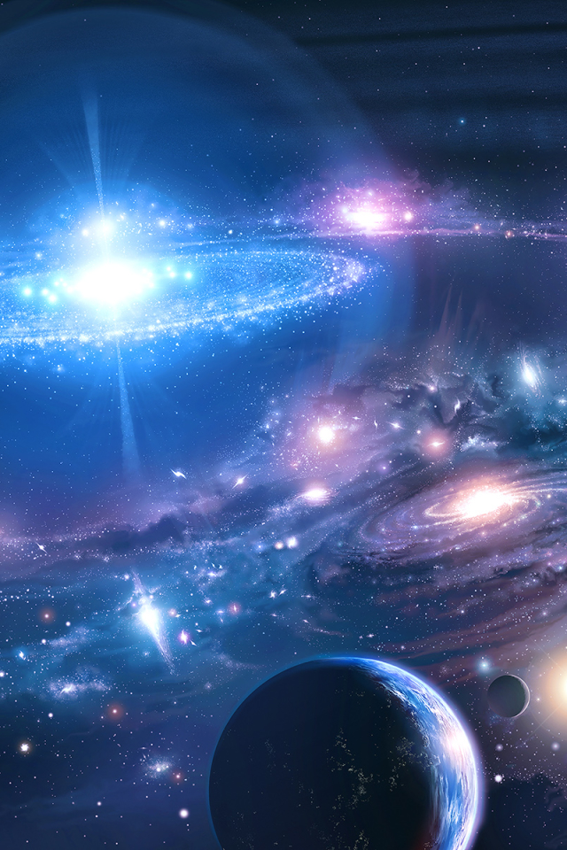 Download mobile wallpaper Stars, Galaxy, Planet, Sci Fi, Cosmos for free.