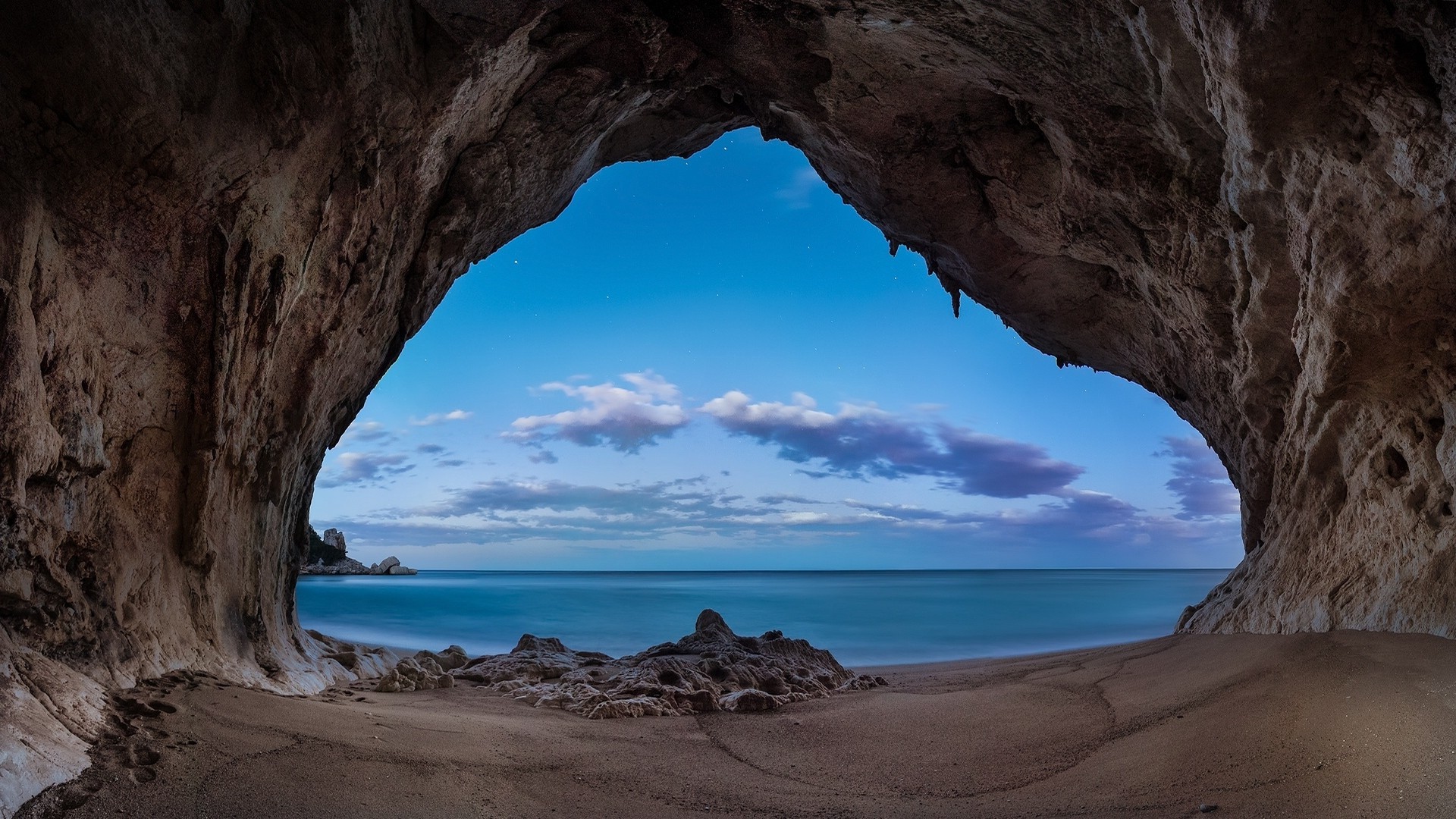 Free download wallpaper Sea, Sand, Caves, Horizon, Ocean, Earth, Cave, Arch, Cloud on your PC desktop