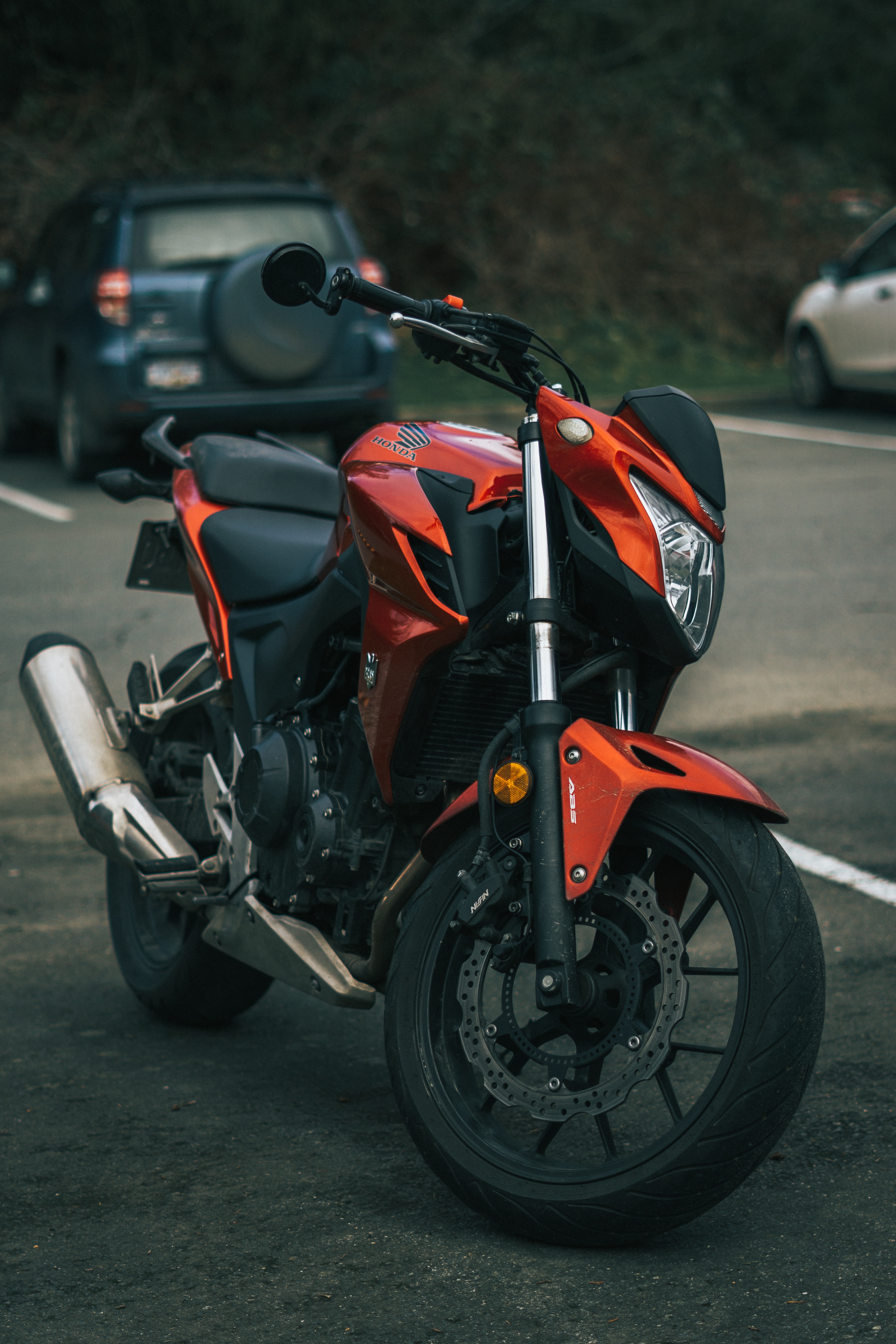 honda, motorcycles, bike, black, red, motorcycle