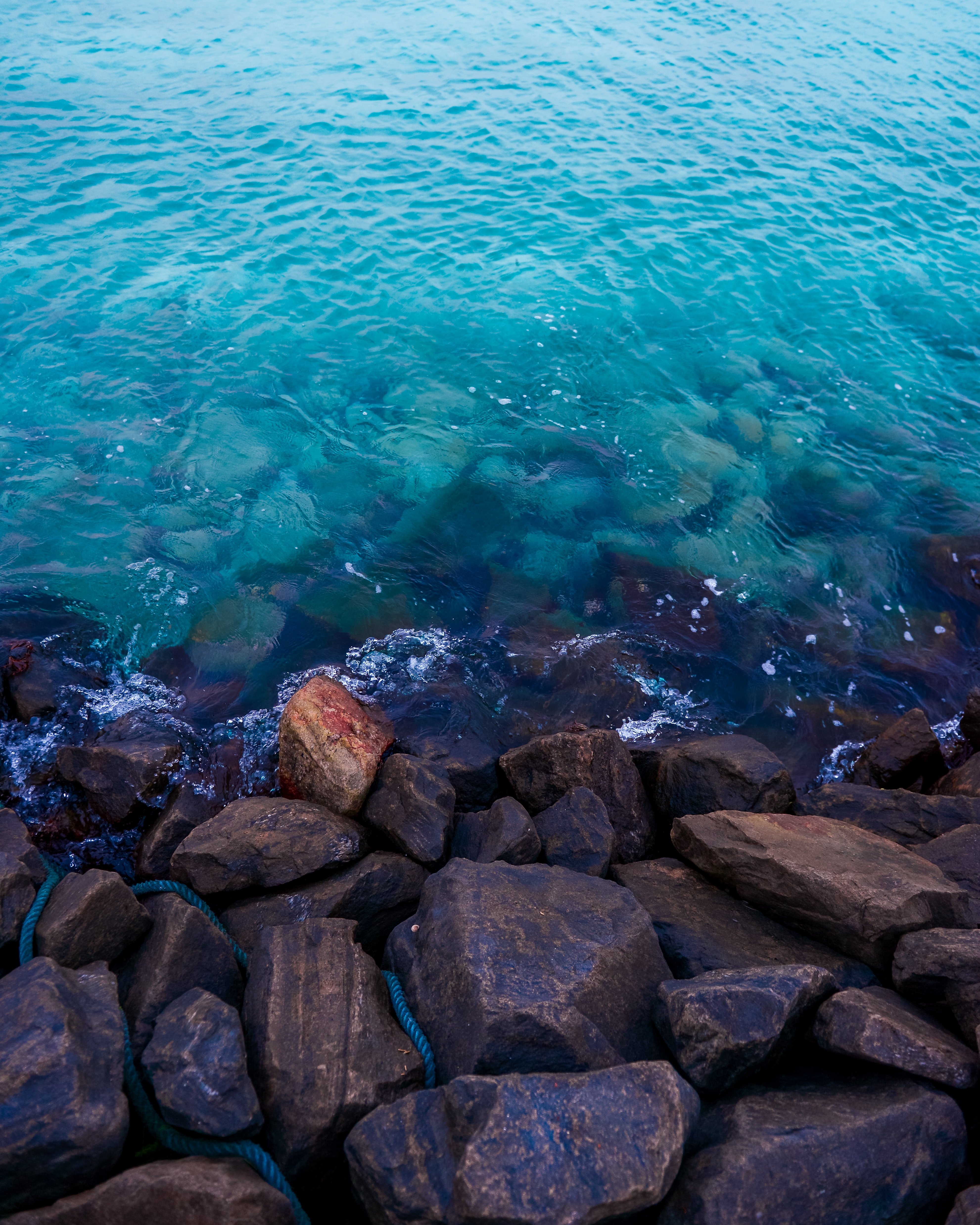 water, nature, stones, shore, bank Full HD