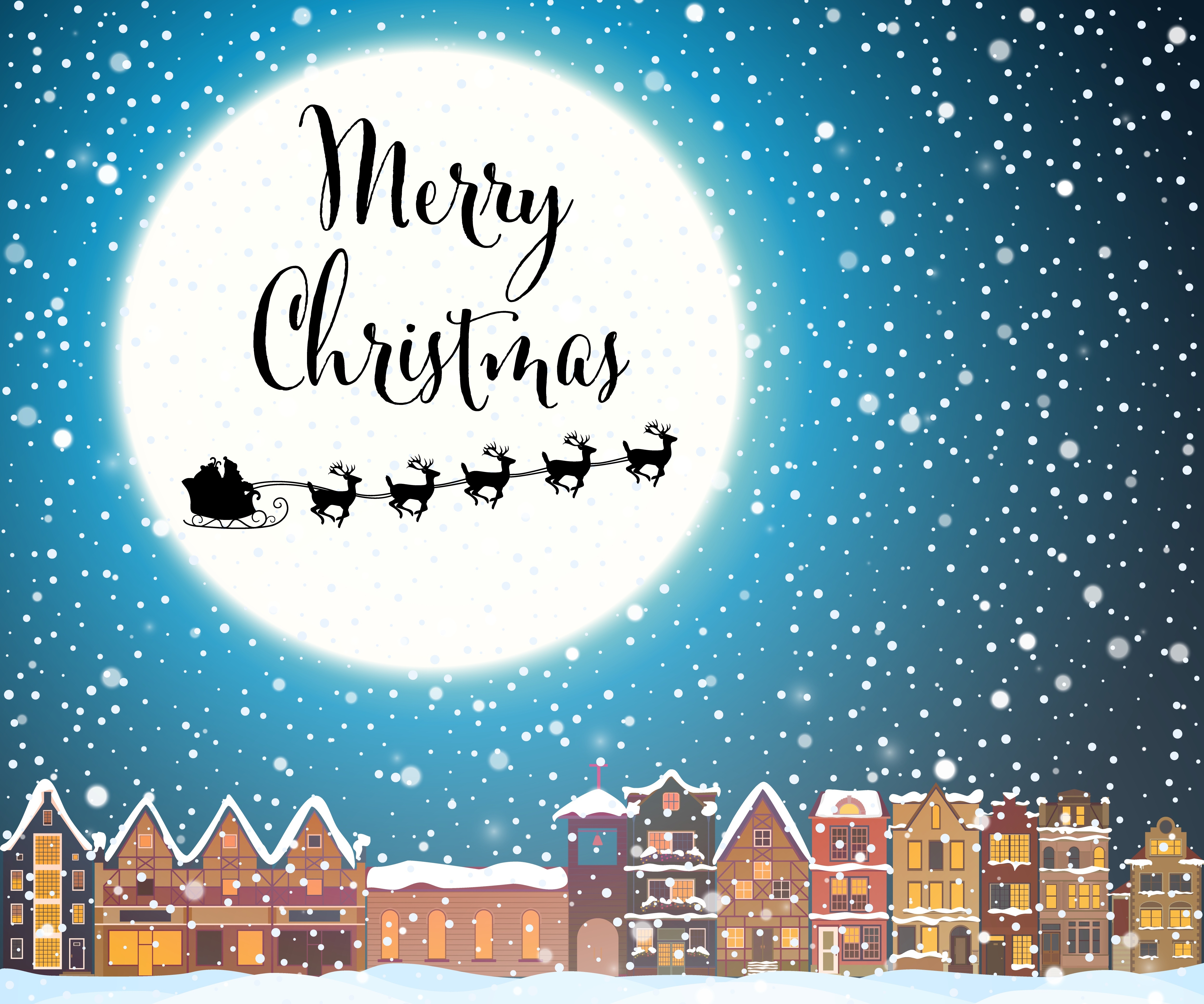 Free download wallpaper Christmas, Holiday, Snowfall, Merry Christmas on your PC desktop