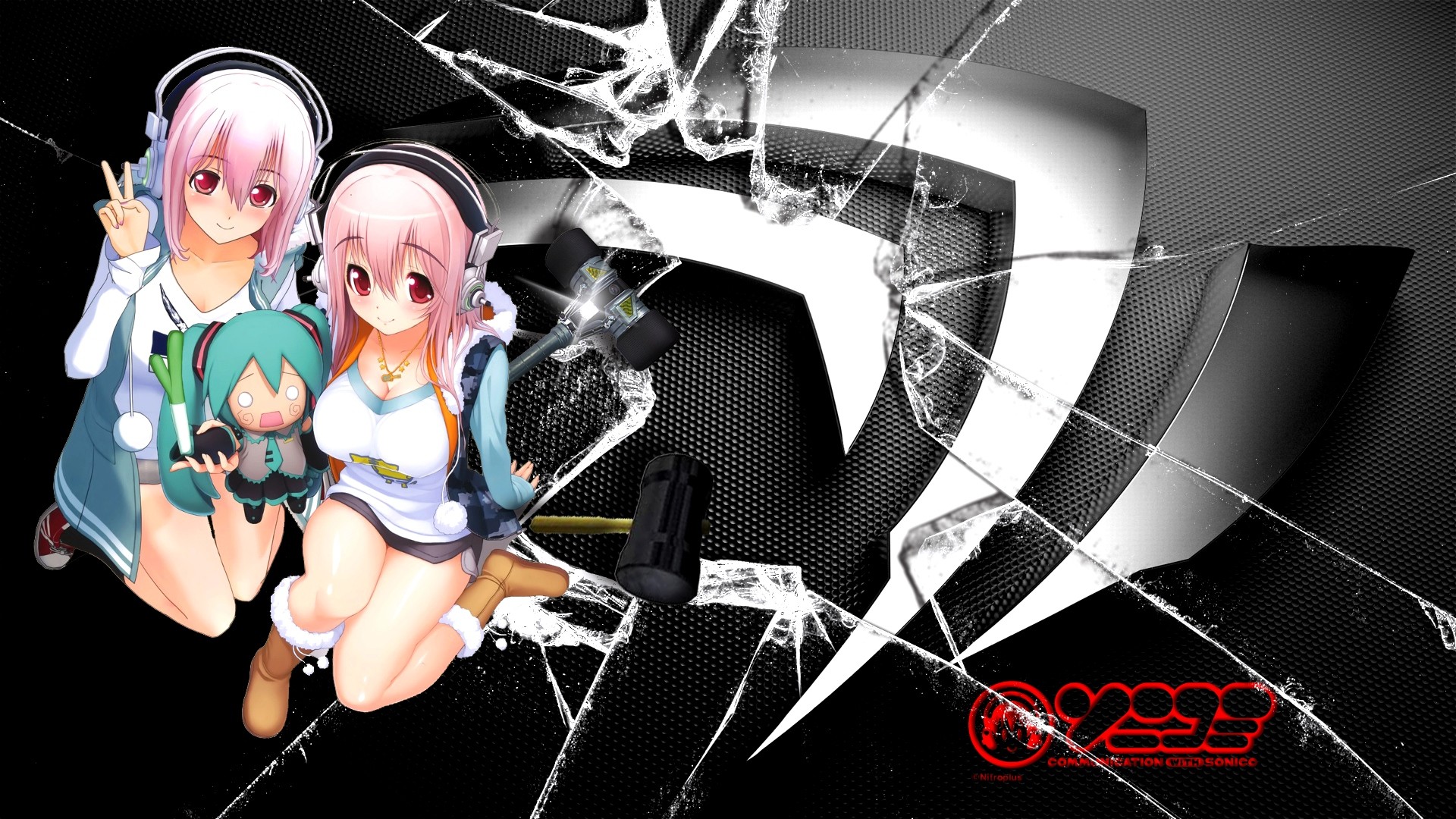 Descarga gratuita de fondo de pantalla para móvil de Vocaloid, Crossover, Animado, Súper Sónico.