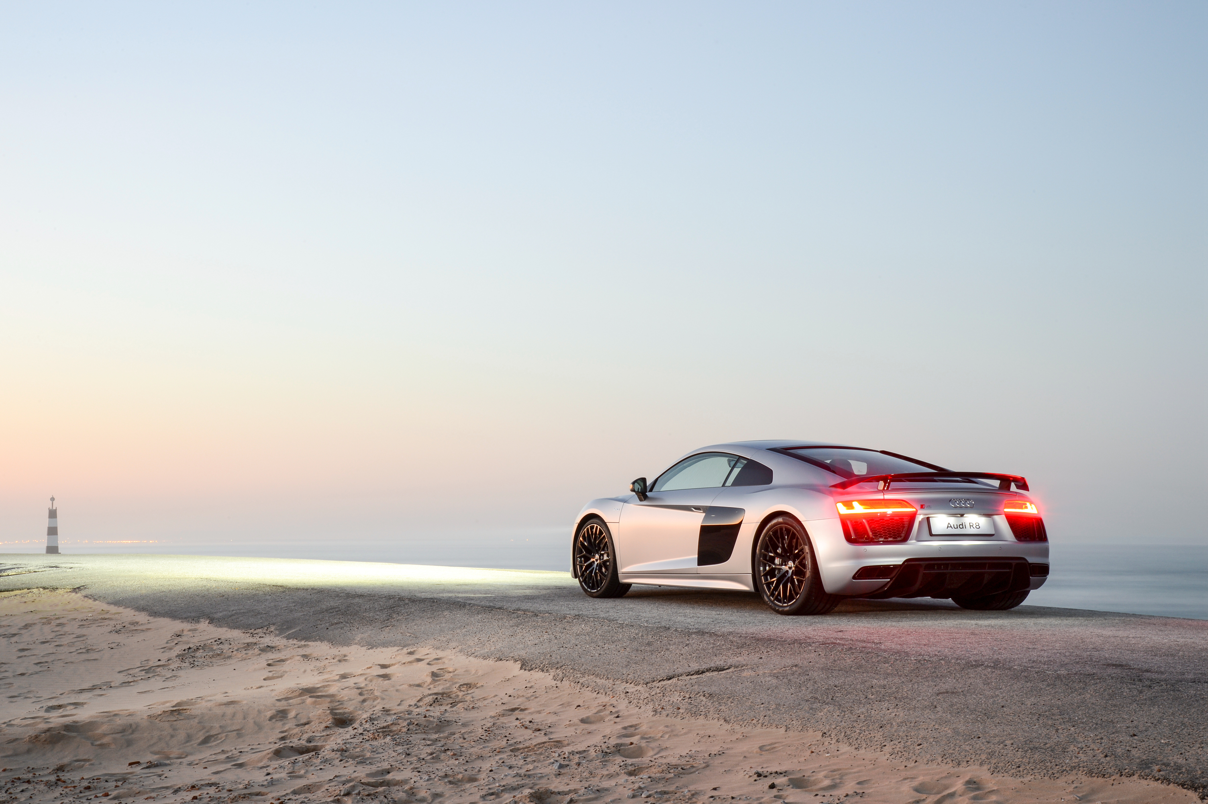 cars, rear view, audi, road, back view, r8