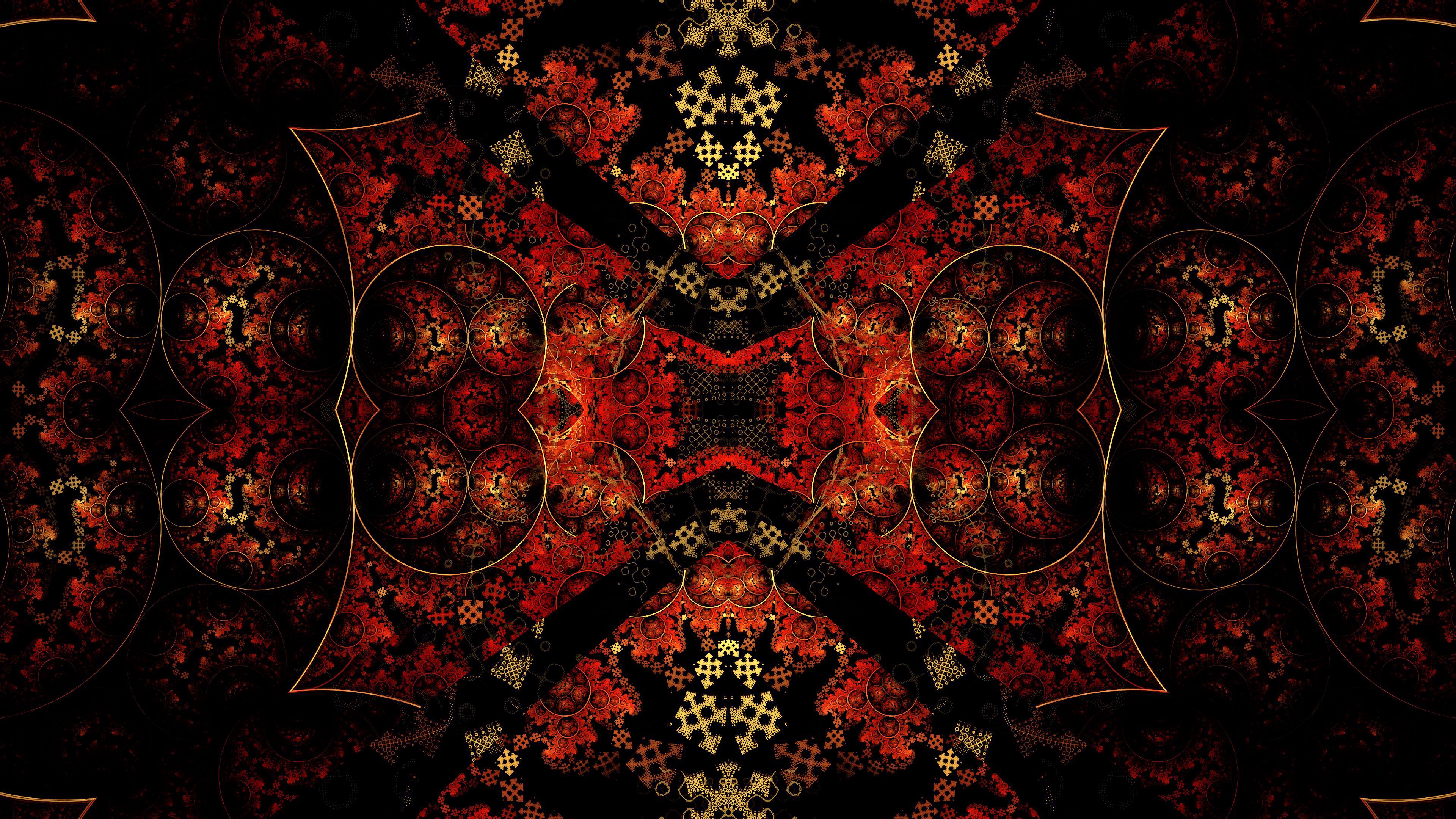Free download wallpaper Kaleidoscope, Abstract, Dark, Pattern on your PC desktop