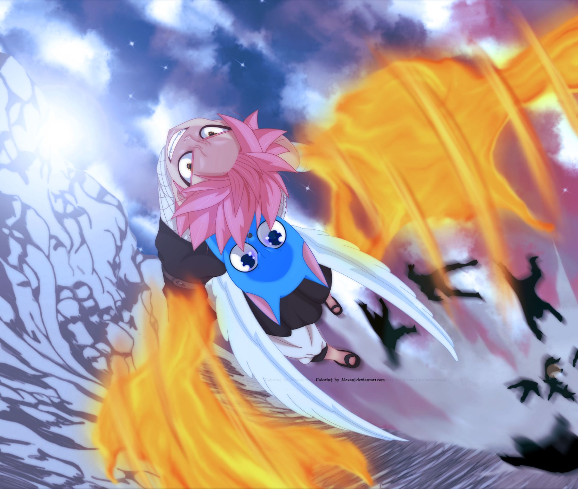 Descarga gratuita de fondo de pantalla para móvil de Fairy Tail, Animado, Natsu Dragneel, Feliz (Fairy Tail).