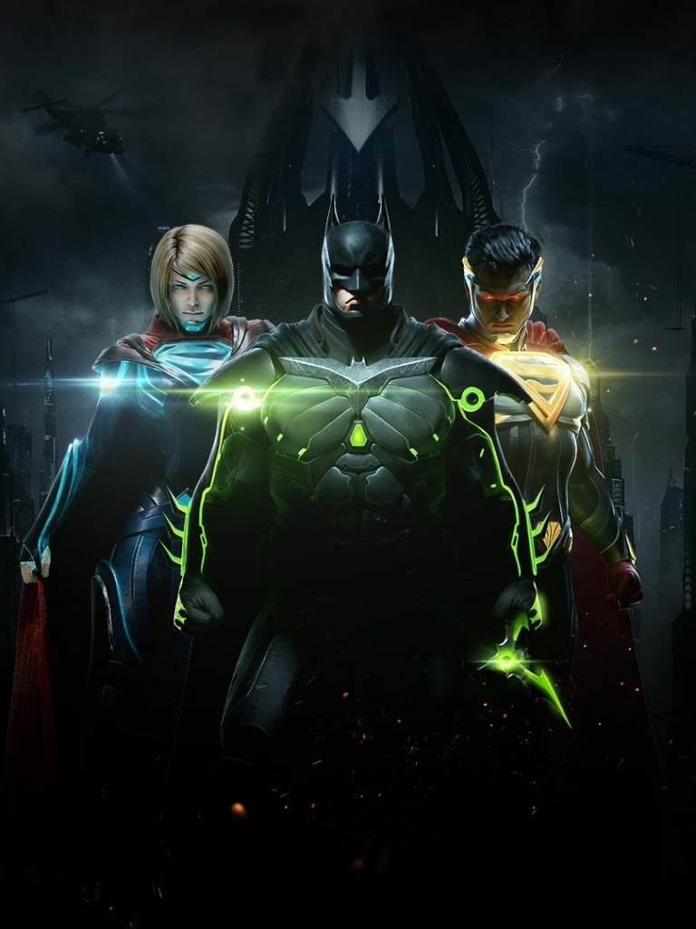 Descarga gratuita de fondo de pantalla para móvil de Superhombre, Videojuego, Hombre Murciélago, Superchica, Injustice: Gods Among Us, Injustice 2.