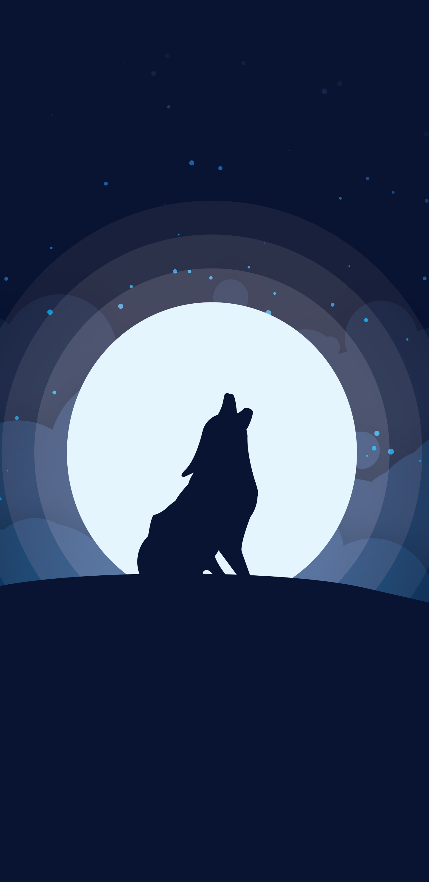 Download mobile wallpaper Night, Moon, Wolf, Animal, Howling, Wolves for free.