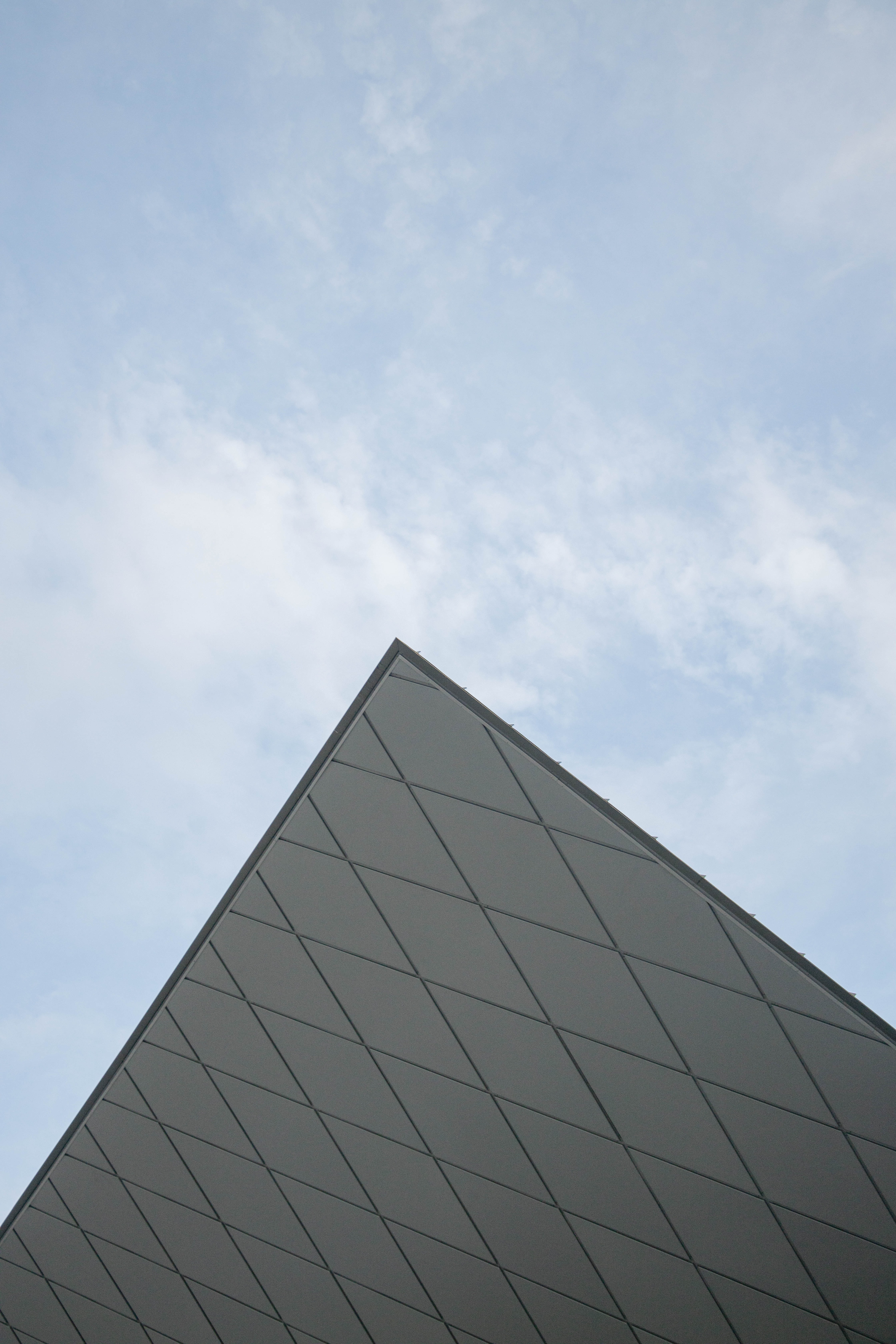 angle, sky, minimalism, corner, pyramid
