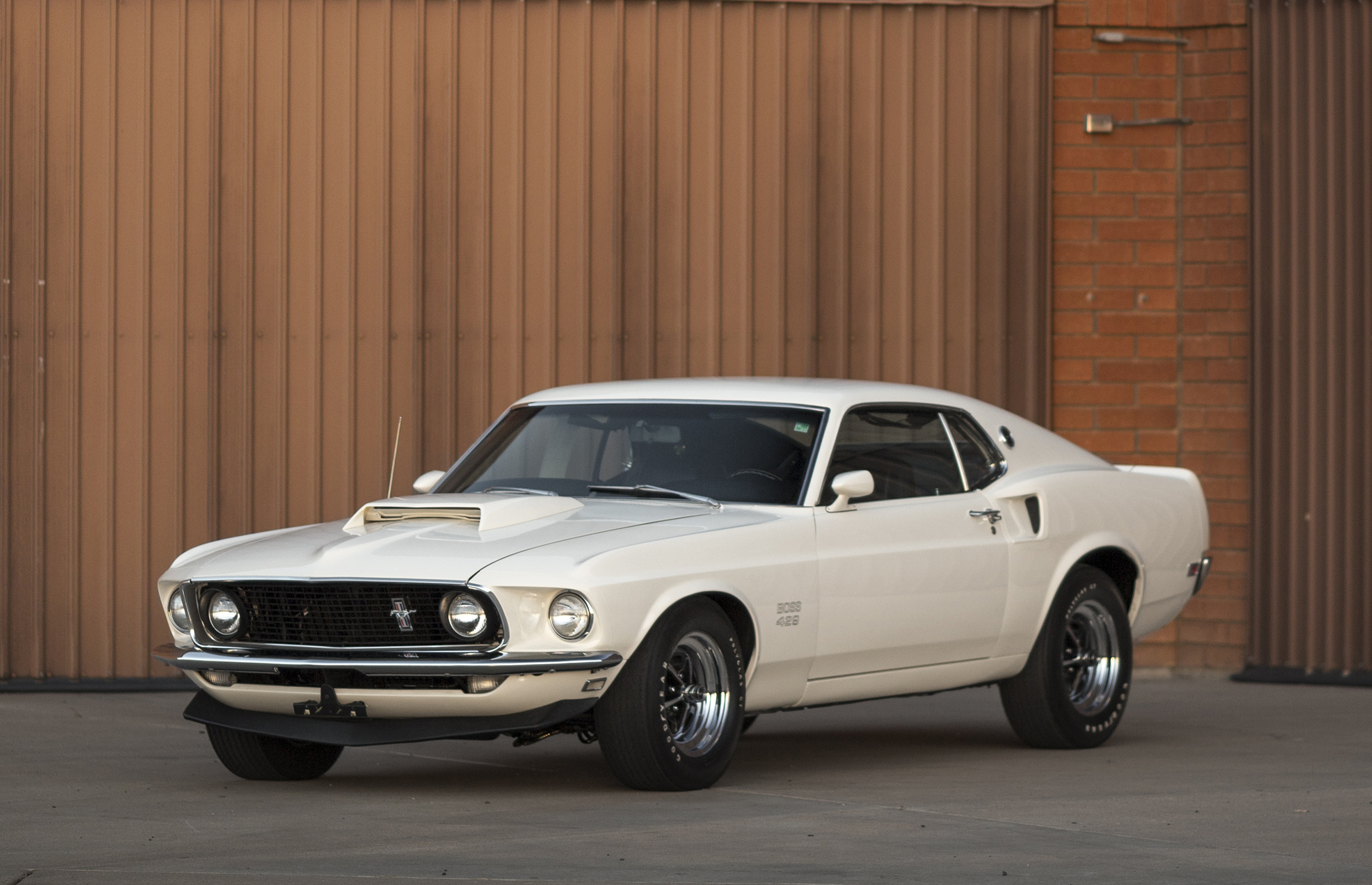 Download mobile wallpaper Ford, Car, Muscle Car, Fastback, Vehicles, White Car, Ford Mustang Boss 429 for free.