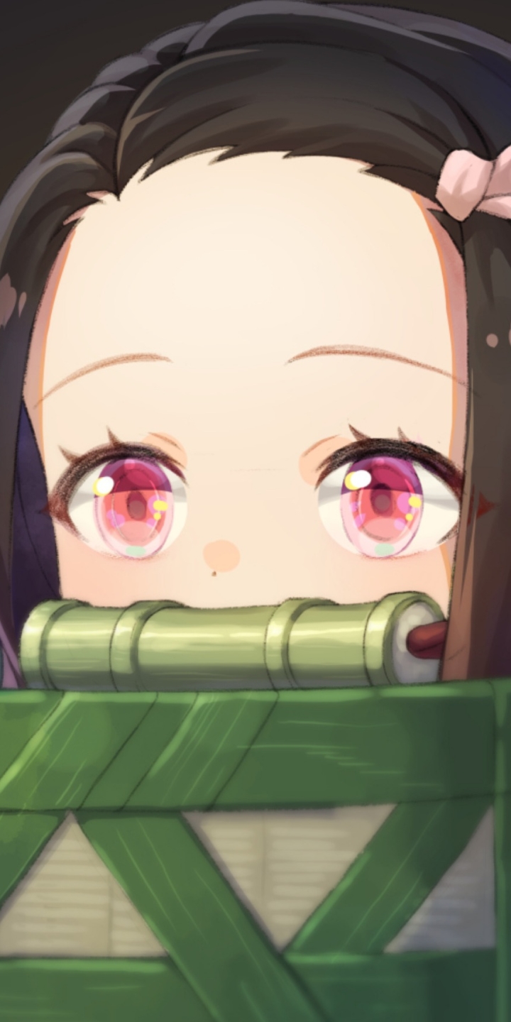 Handy-Wallpaper Animes, Nezuko Kamado, Demon Slayer kostenlos herunterladen.