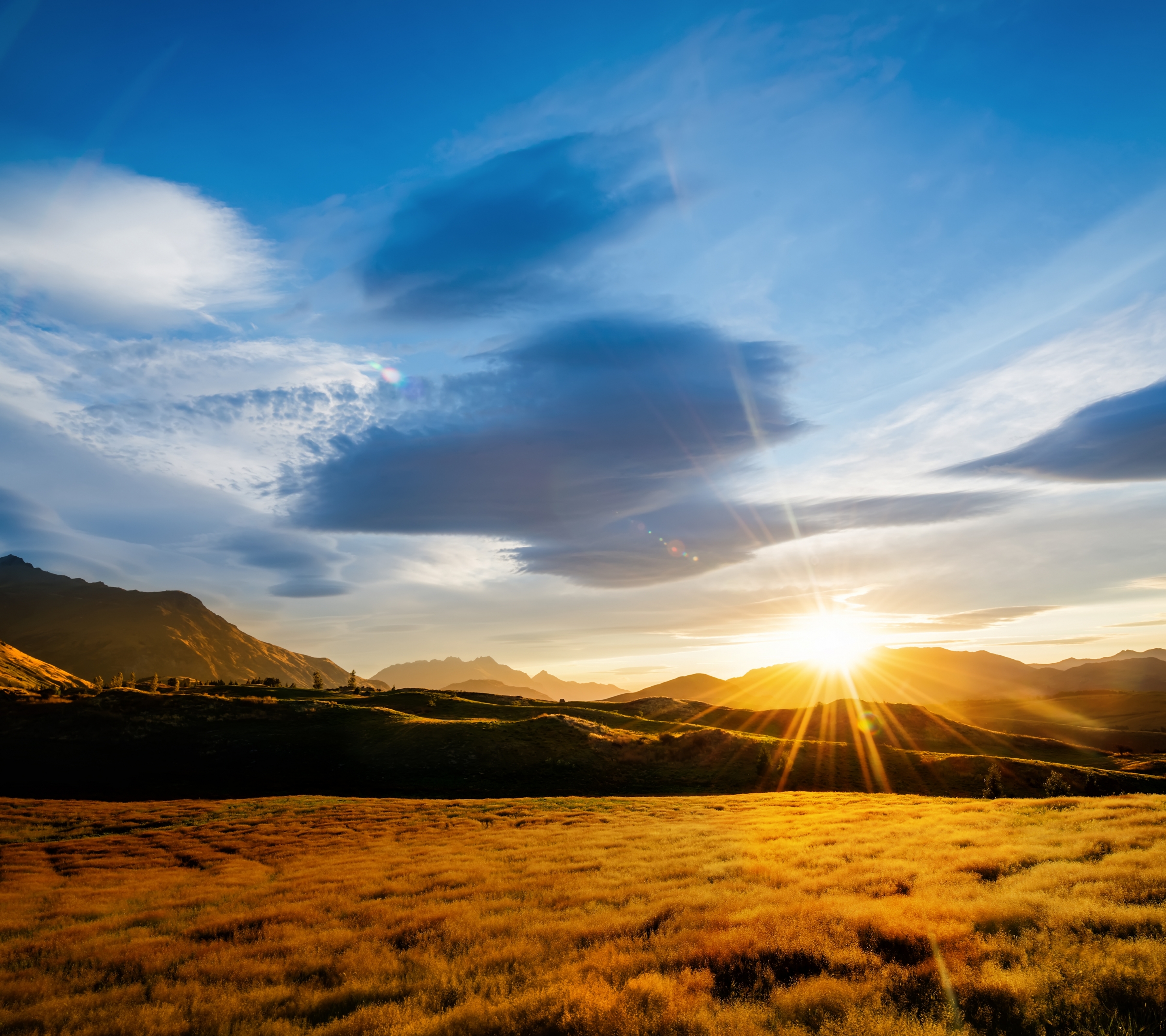 Download mobile wallpaper Sky, Sun, Earth, Field for free.