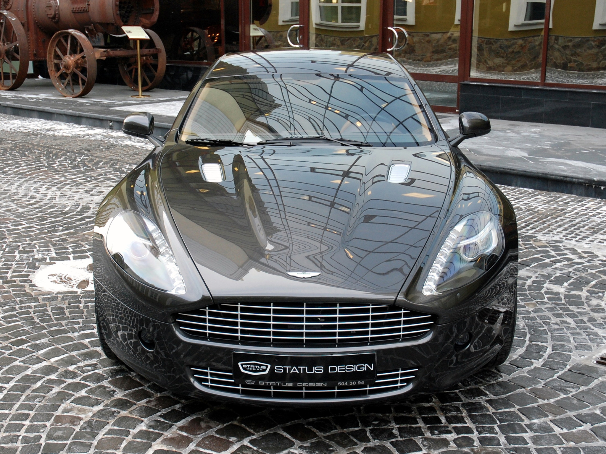 cars, aston martin, black, front view, street, 2011, rapide