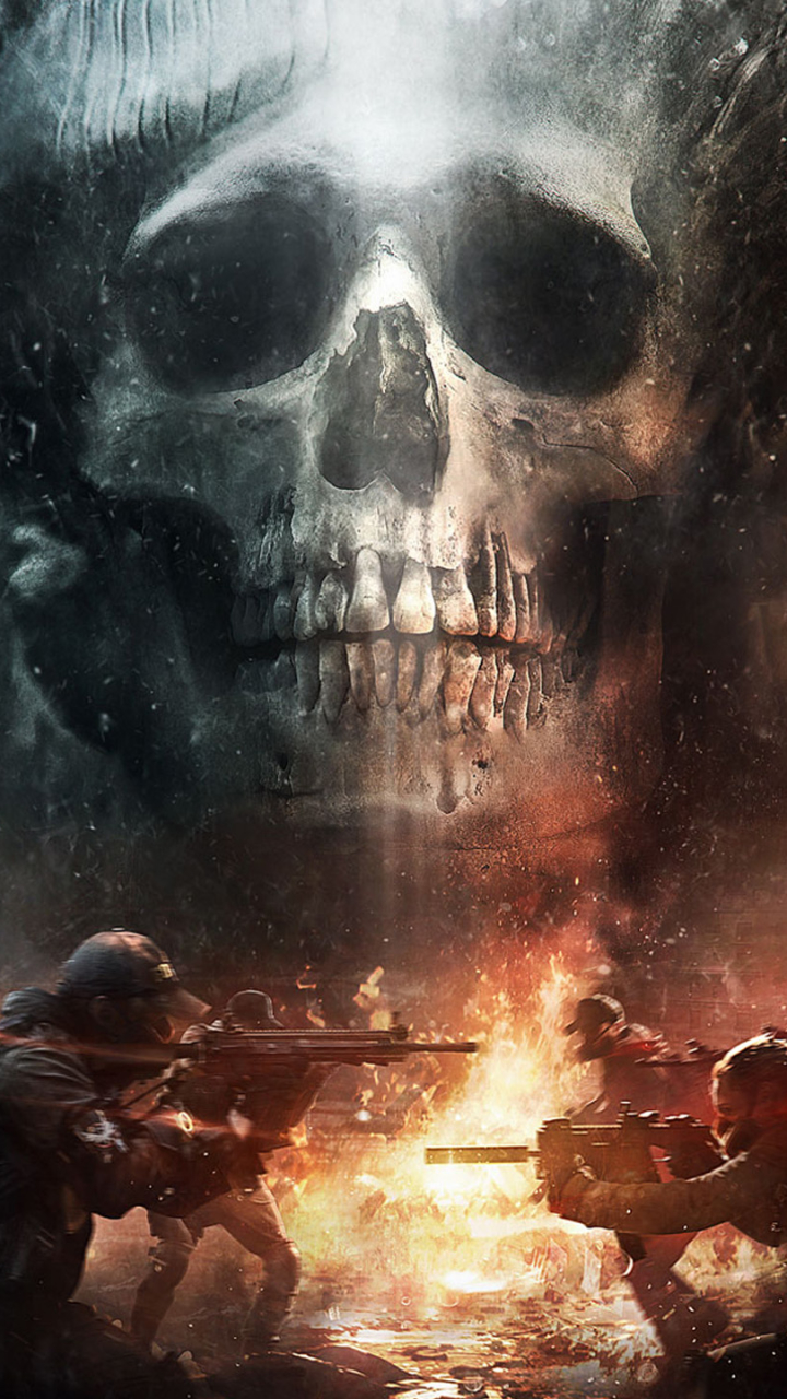 Download mobile wallpaper Skull, Soldier, Video Game, Gun, Tom Clancy's The Division for free.