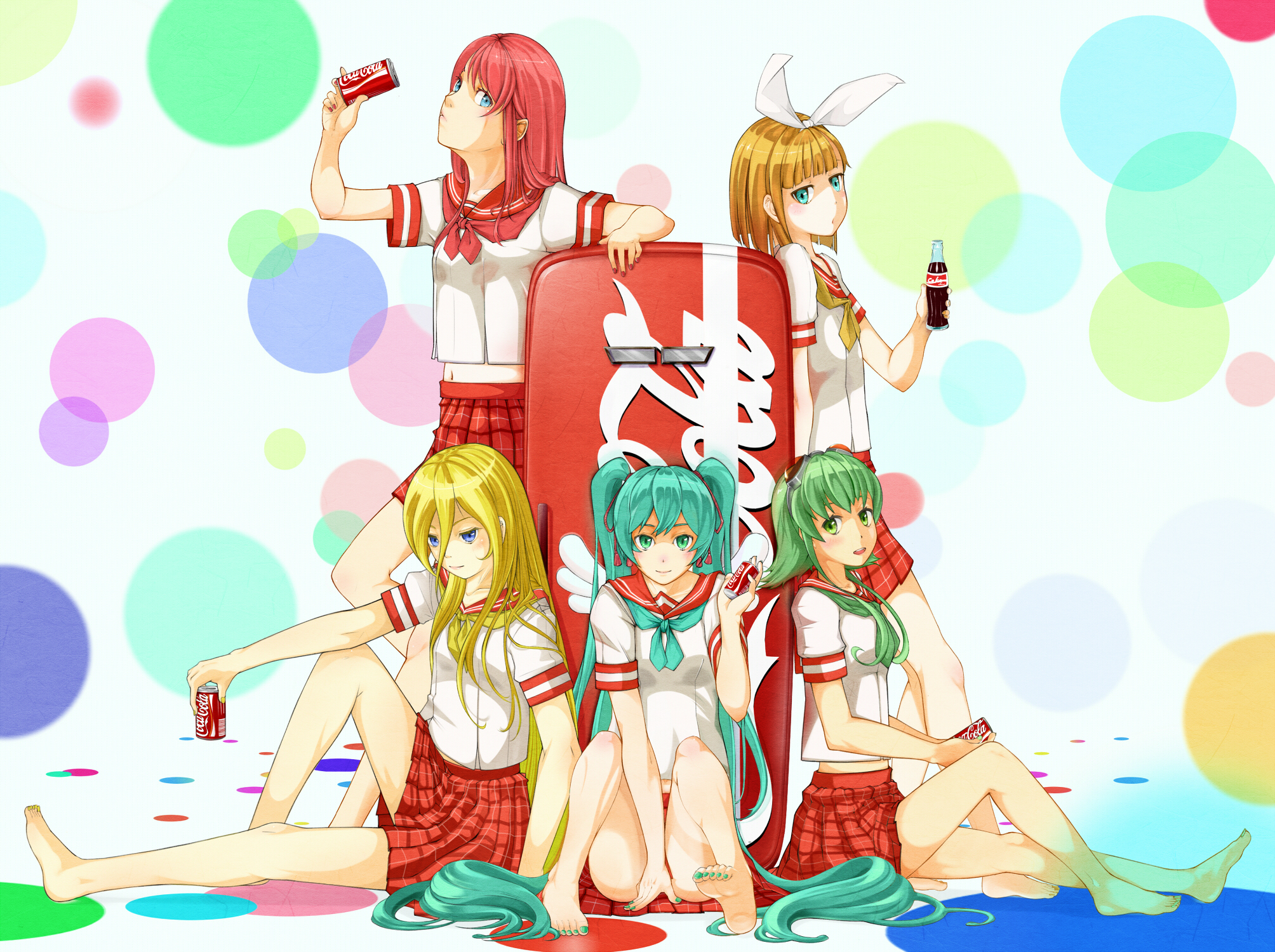 Laden Sie das Vocaloid, Hatsune Miku, Animes, Lukas Megurin, Rin Kagamine, Gumi (Vocaloid), Lilie (Vocaloid)-Bild kostenlos auf Ihren PC-Desktop herunter
