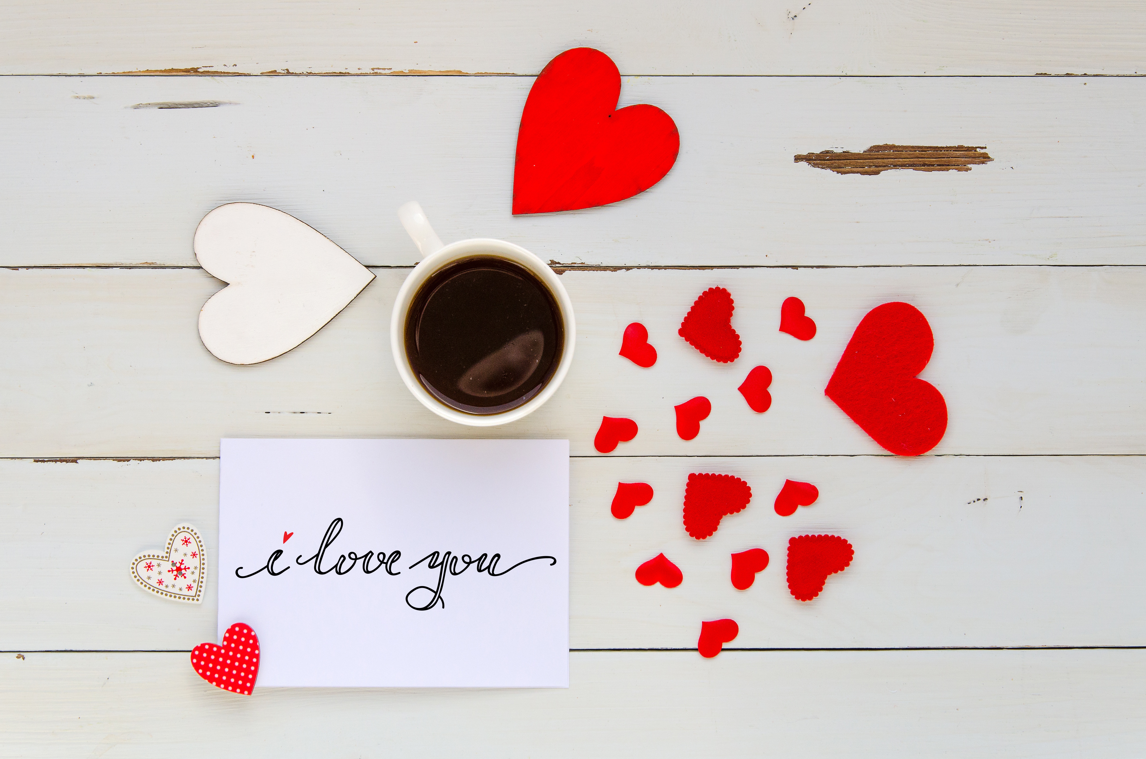 Download mobile wallpaper Valentine's Day, Love, Coffee, Cup, Holiday, Heart, Romantic for free.