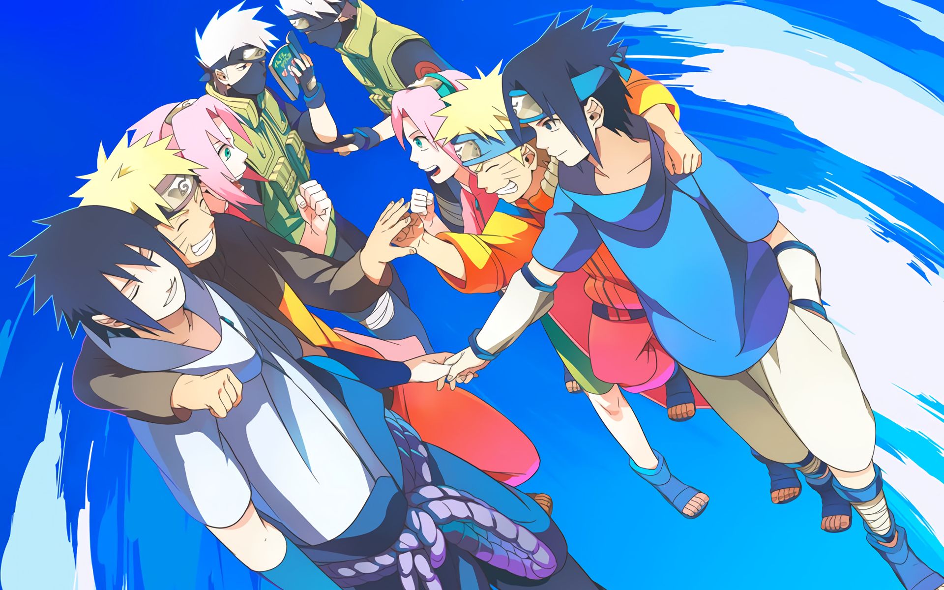 Handy-Wallpaper Naruto, Animes, Sasuke Uchiha, Sakura Haruno, Naruto Uzumaki, Kakashi Hatake kostenlos herunterladen.