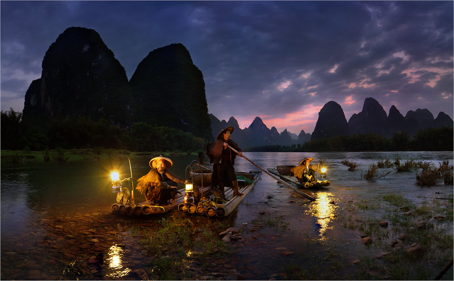 758656壁紙のダウンロード写真撮影, 漁師, アジア人, ボート, 光, 川-スクリーンセーバーと写真を無料で