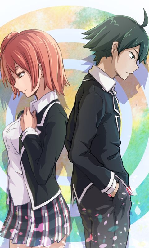 Download mobile wallpaper Anime, Yui Yuigahama, My Teen Romantic Comedy Snafu, Hachiman Hikigaya for free.