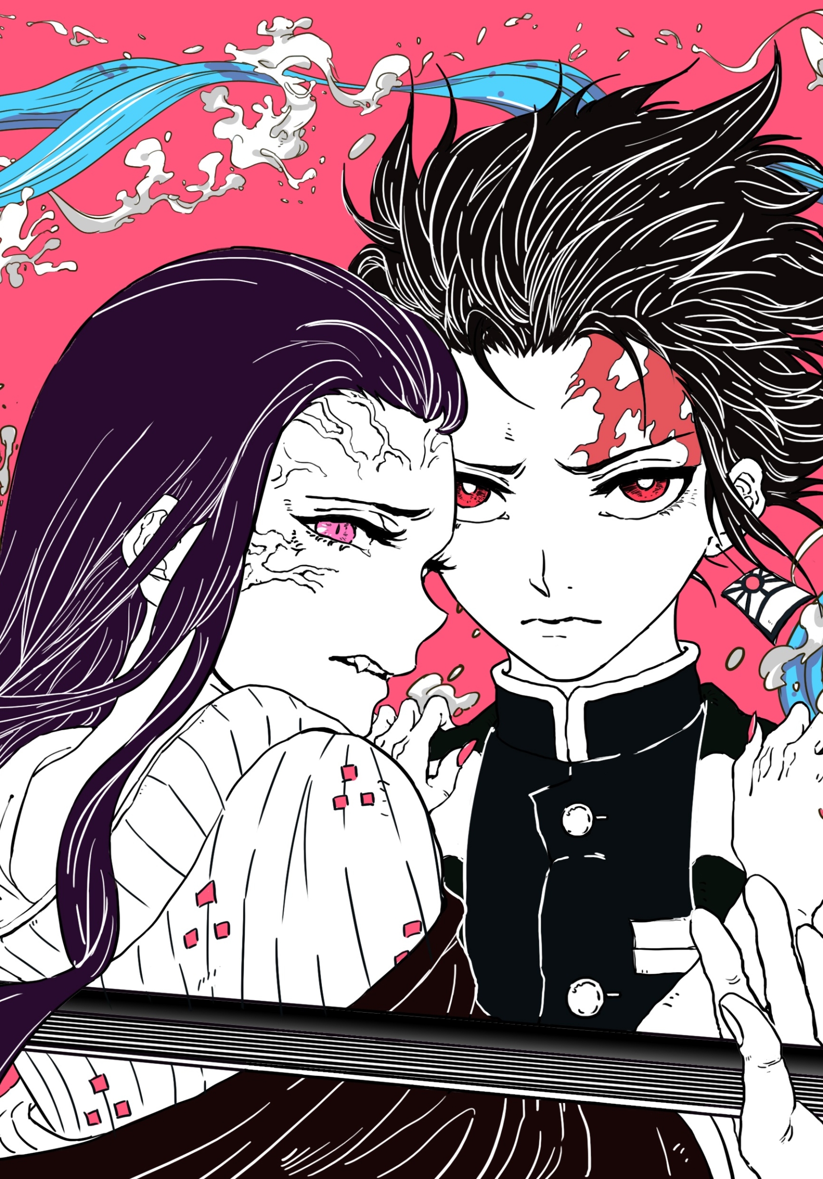 Descarga gratuita de fondo de pantalla para móvil de Animado, Nezuko Kamado, Demon Slayer: Kimetsu No Yaiba, Tanjiro Kamado.