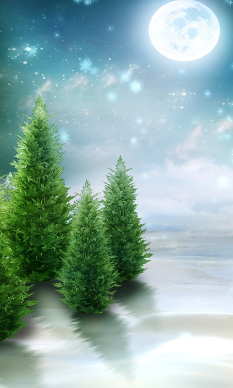 Download mobile wallpaper Winter, Artistic for free.