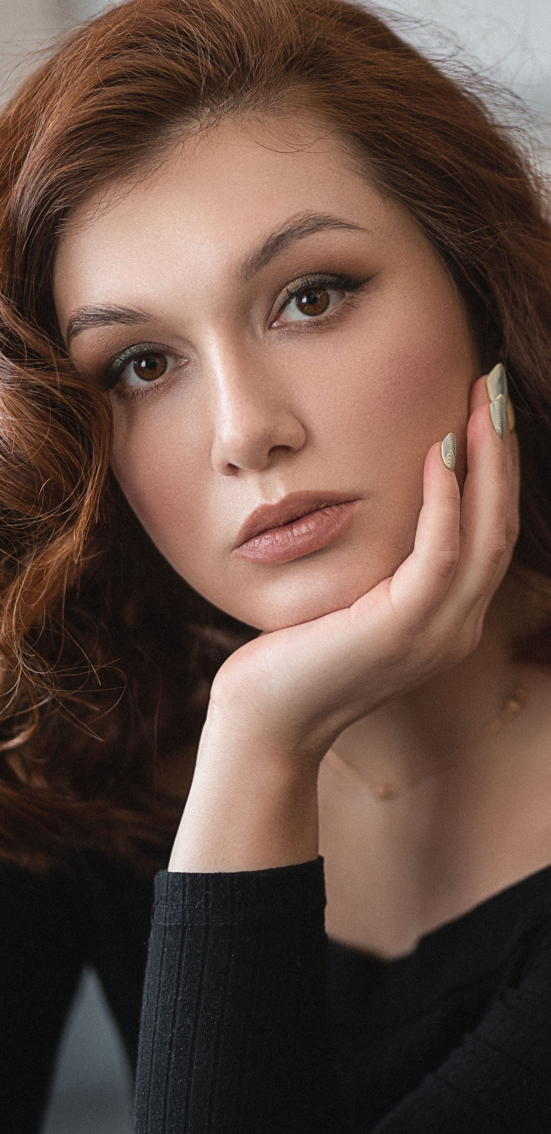 Download mobile wallpaper Redhead, Face, Model, Women, Brown Eyes for free.