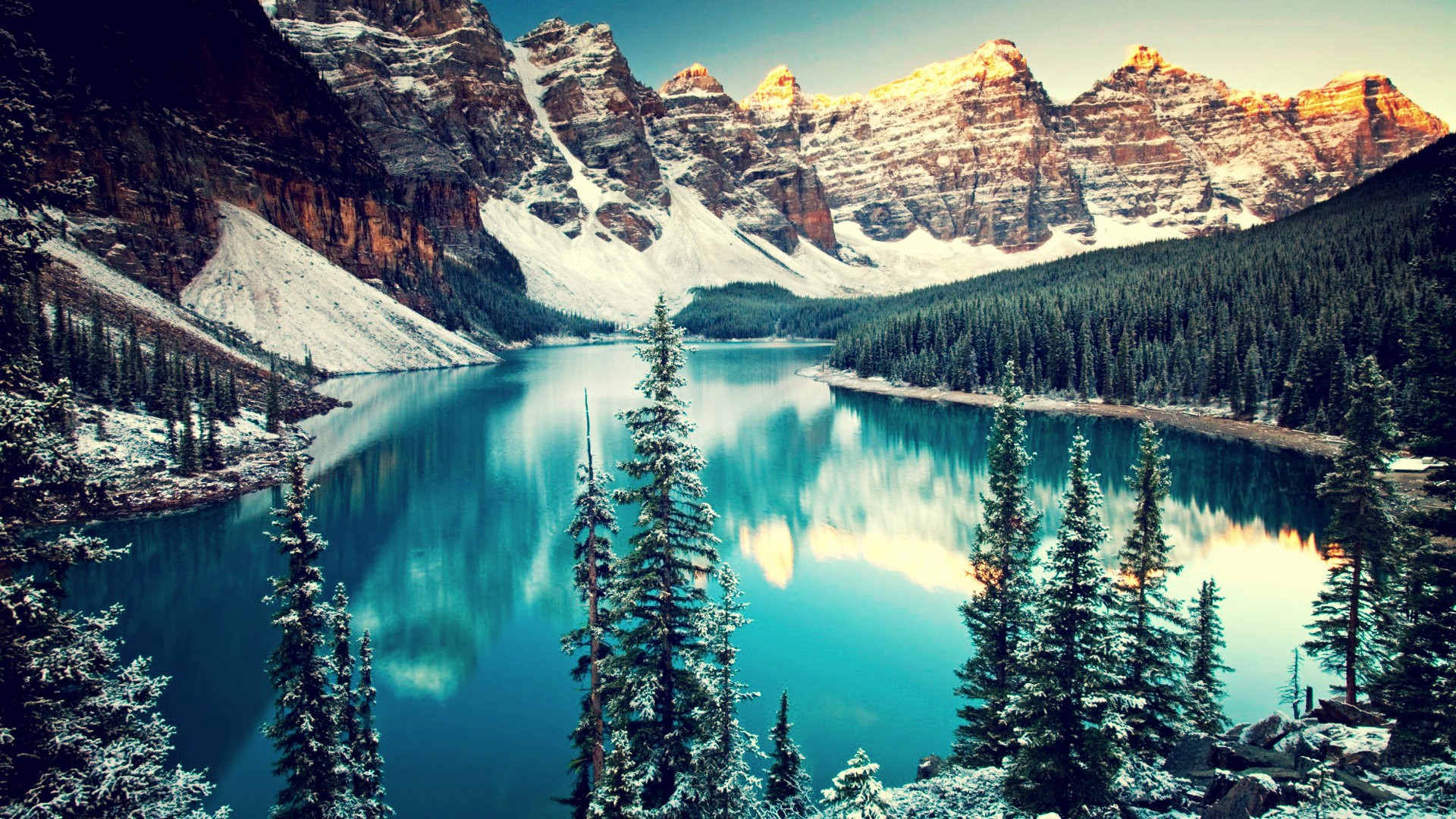 canada, reflection, earth, moraine lake, forest, lake, mountain, lakes