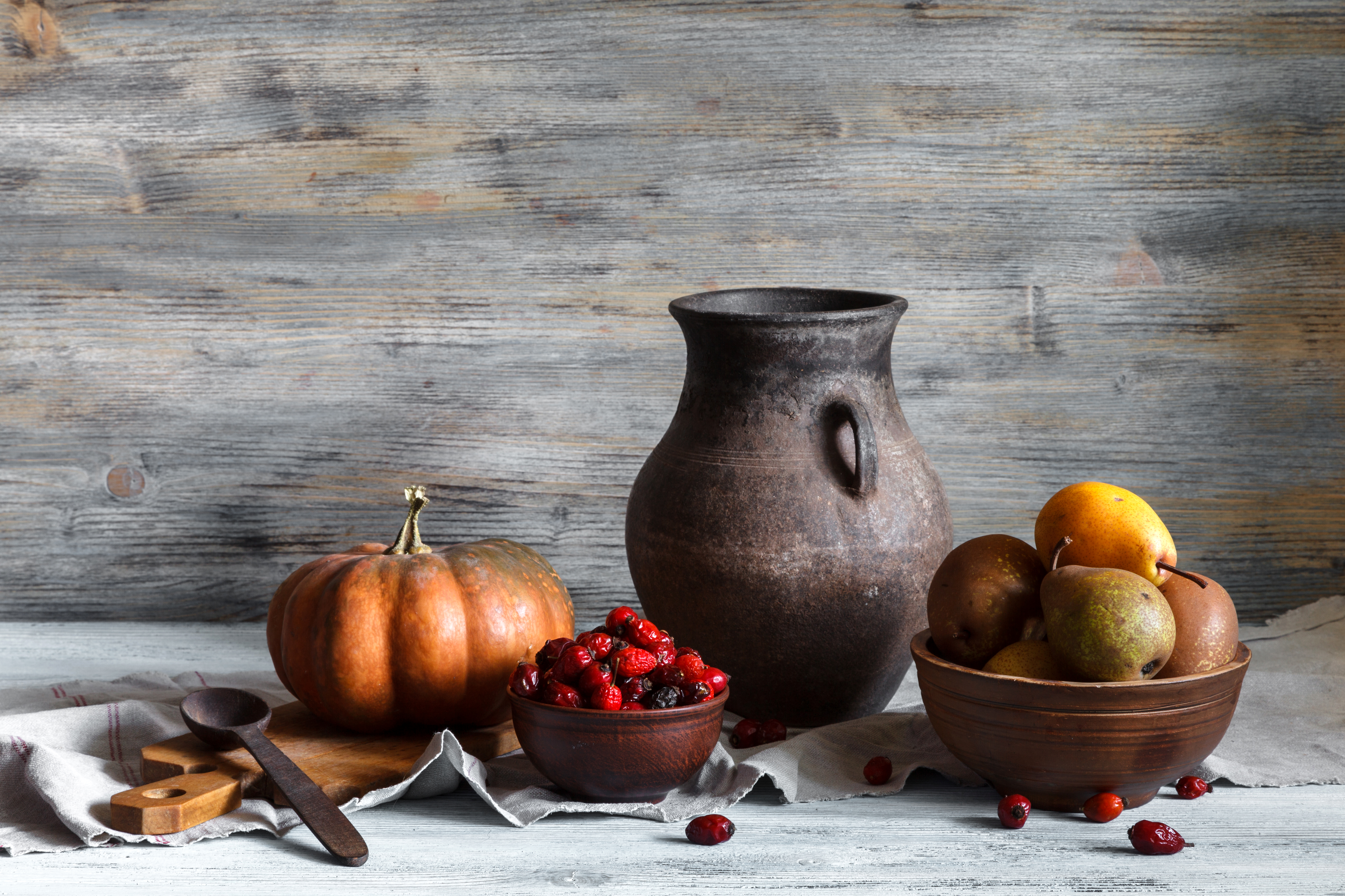 Download mobile wallpaper Pumpkin, Still Life, Berry, Fruit, Photography, Pear for free.
