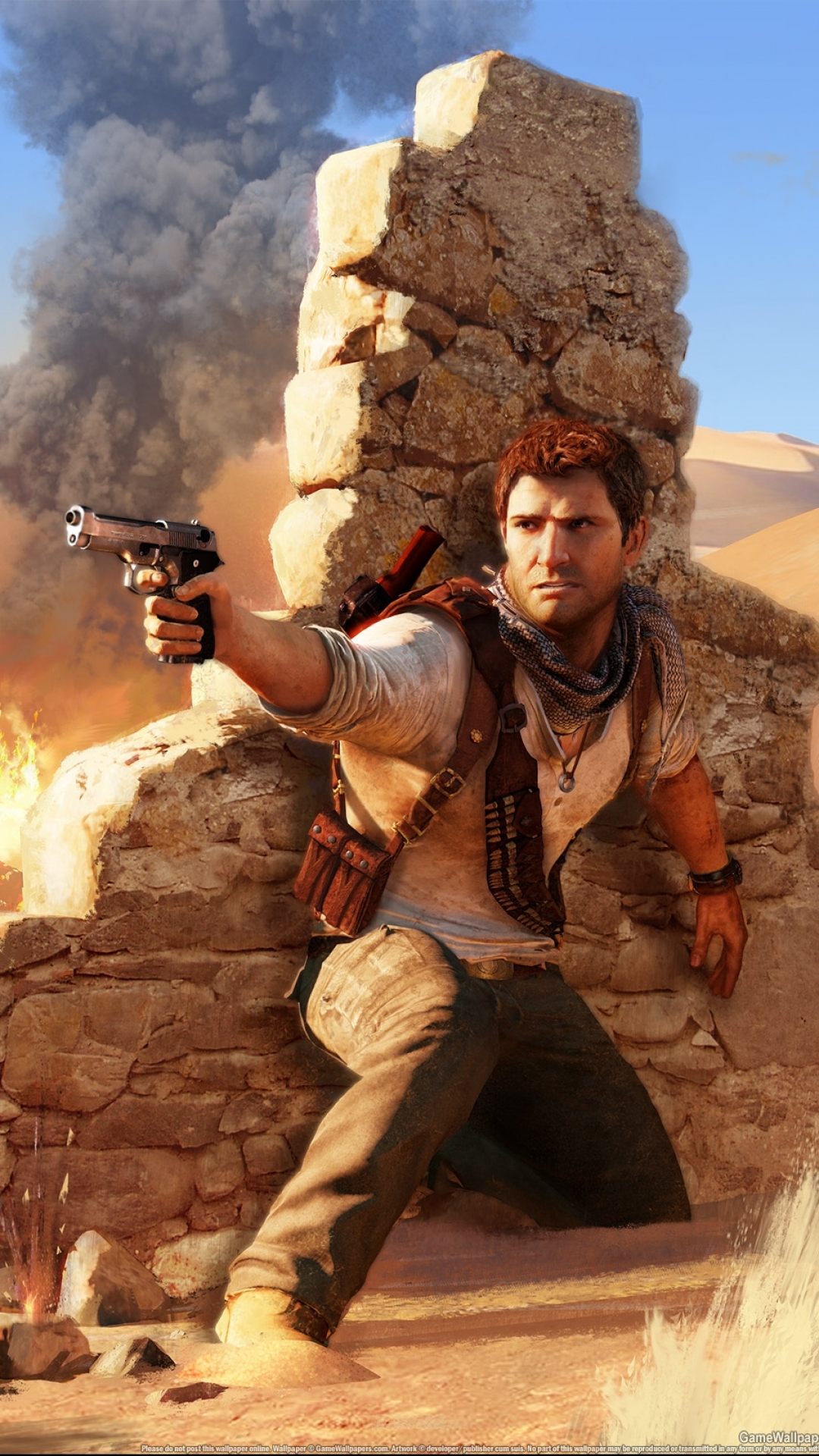 video game, uncharted 3: drake's deception, uncharted cell phone wallpapers