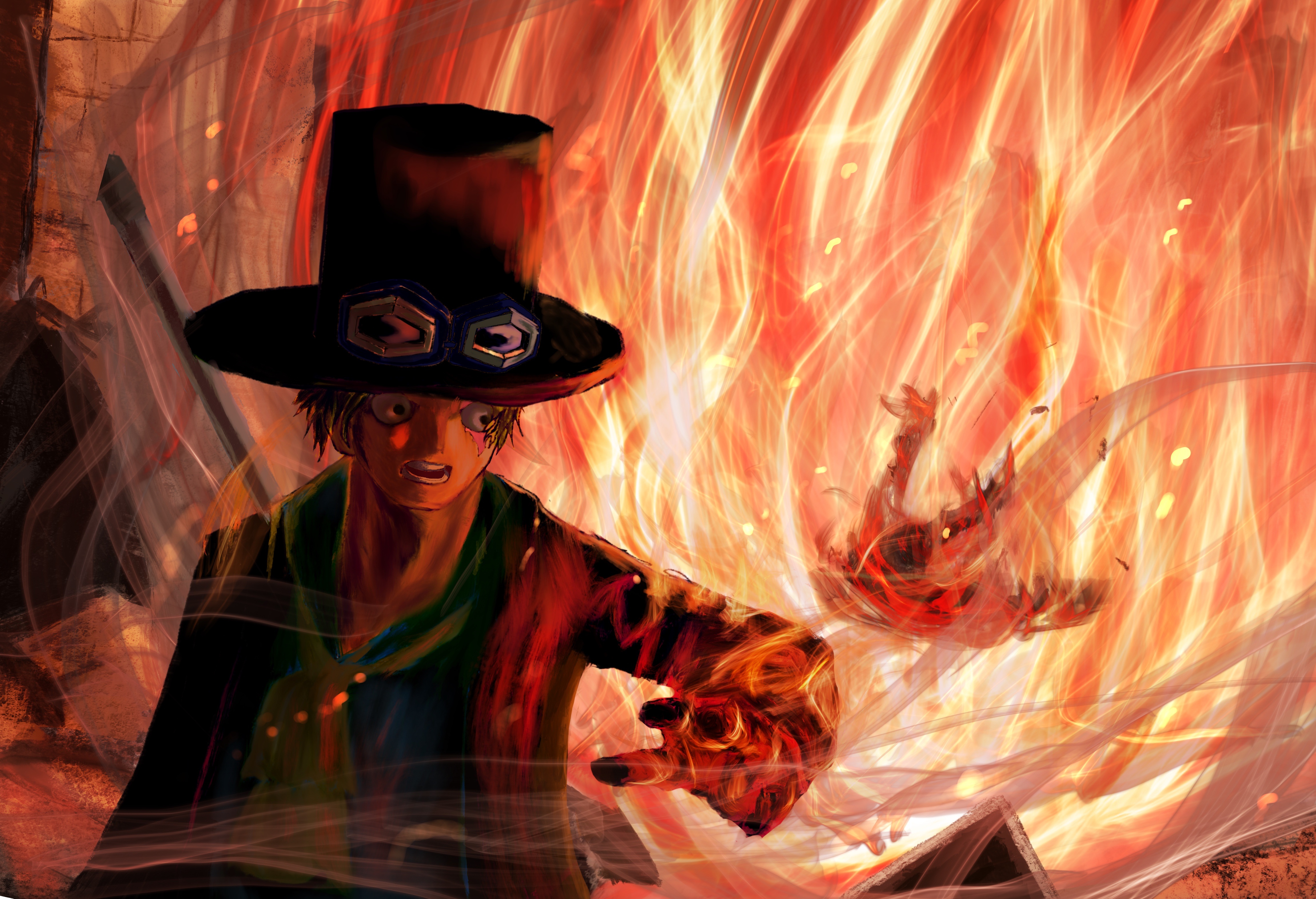 Téléchargez gratuitement l'image Flamme, Chapeau, Animé, One Piece, Sabo (One Piece) sur le bureau de votre PC