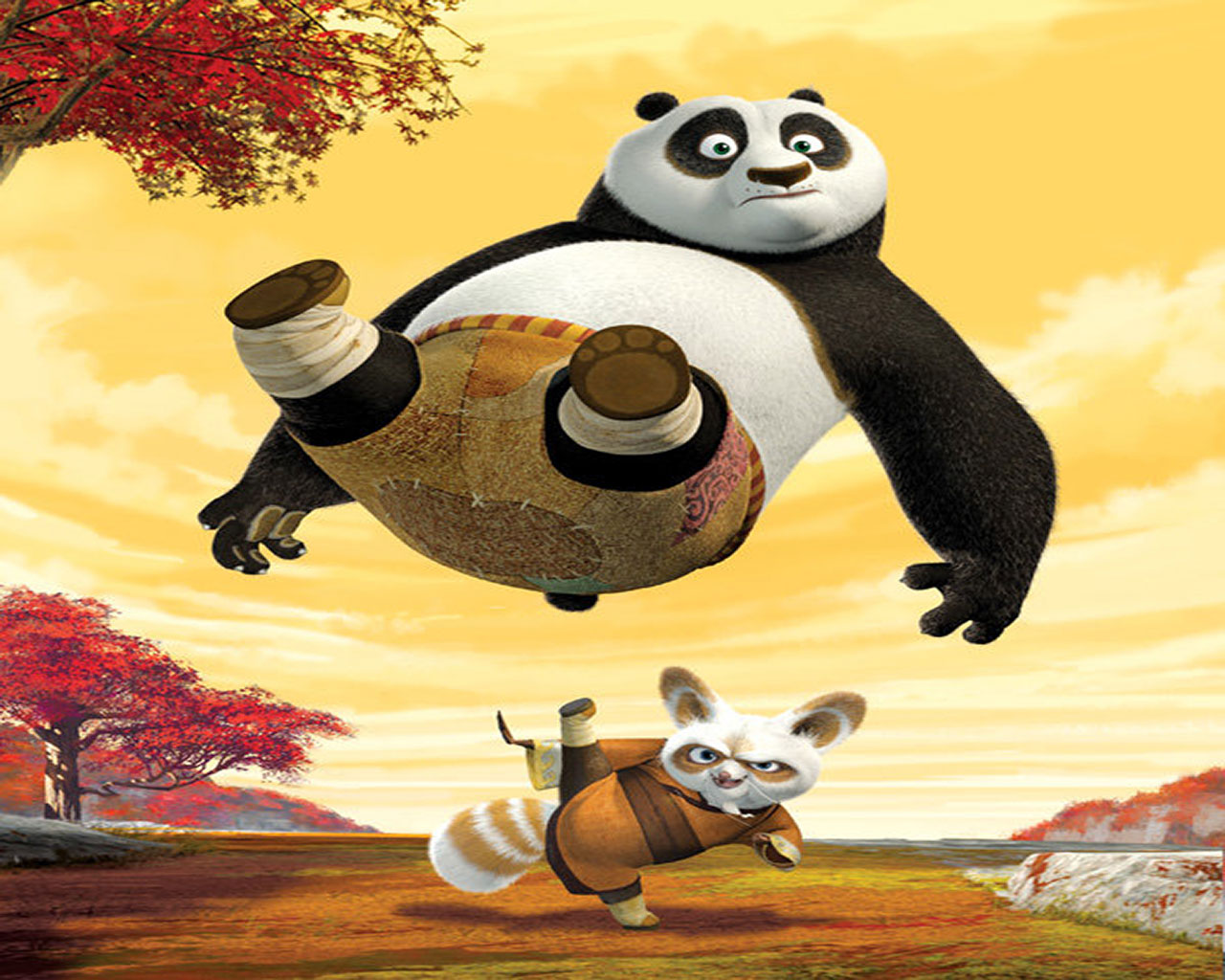 shifu (kung fu panda), movie, kung fu panda, po (kung fu panda)