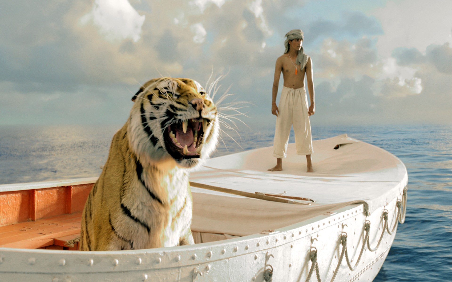 Die besten Life Of Pi: Schiffbruch Mit Tiger-Hintergründe für den Telefonbildschirm