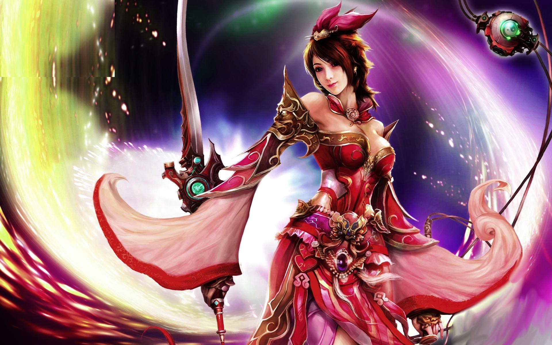 Free download wallpaper Fantasy, Oriental, Katana, Women Warrior on your PC desktop