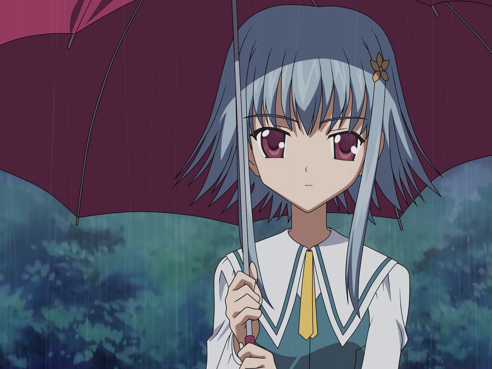 PCデスクトップに悲しみ, 傘, 女の子, 雨, 日本製アニメ画像を無料でダウンロード