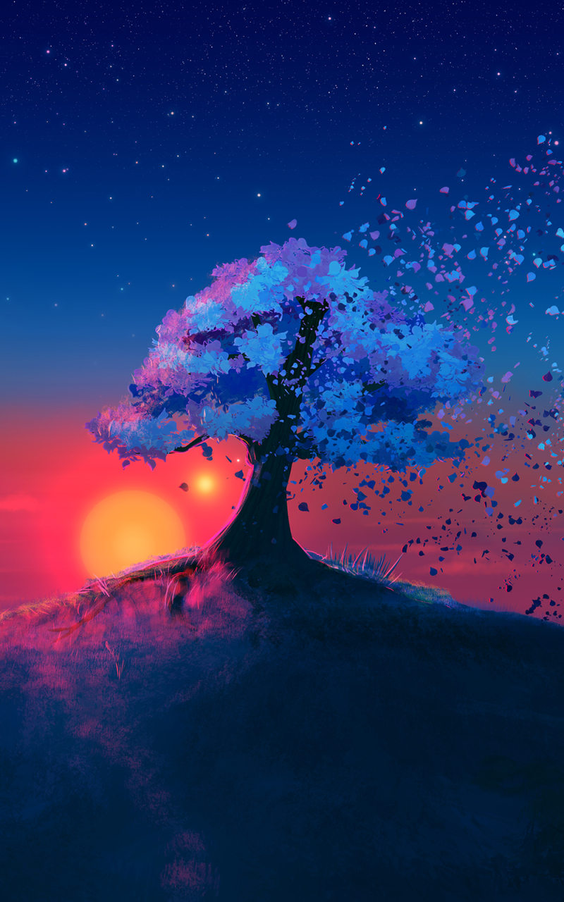 Download mobile wallpaper Tree, Artistic for free.