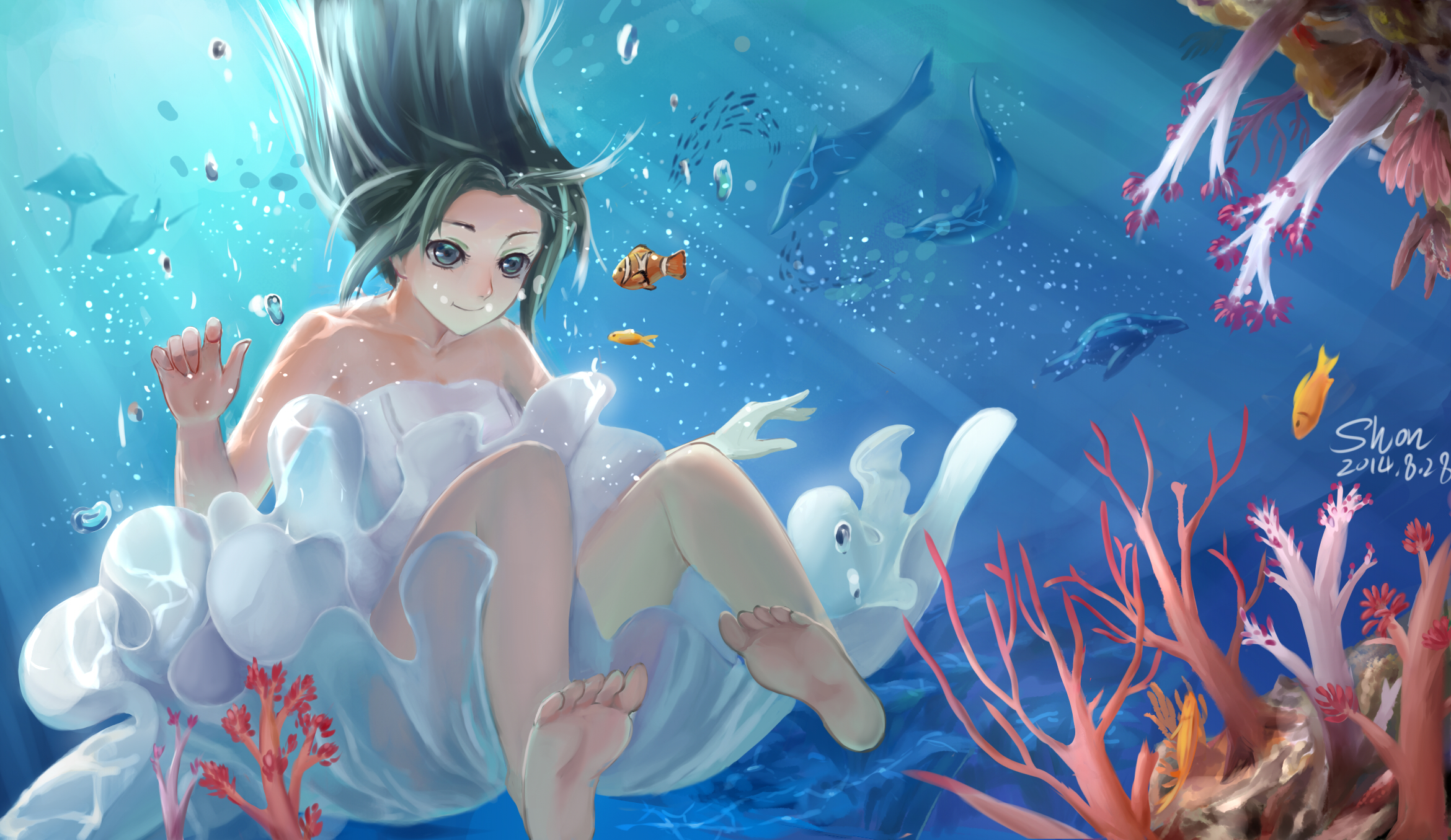 775946 Hintergrundbild herunterladen animes, underwater es ist erwacht - Bildschirmschoner und Bilder kostenlos