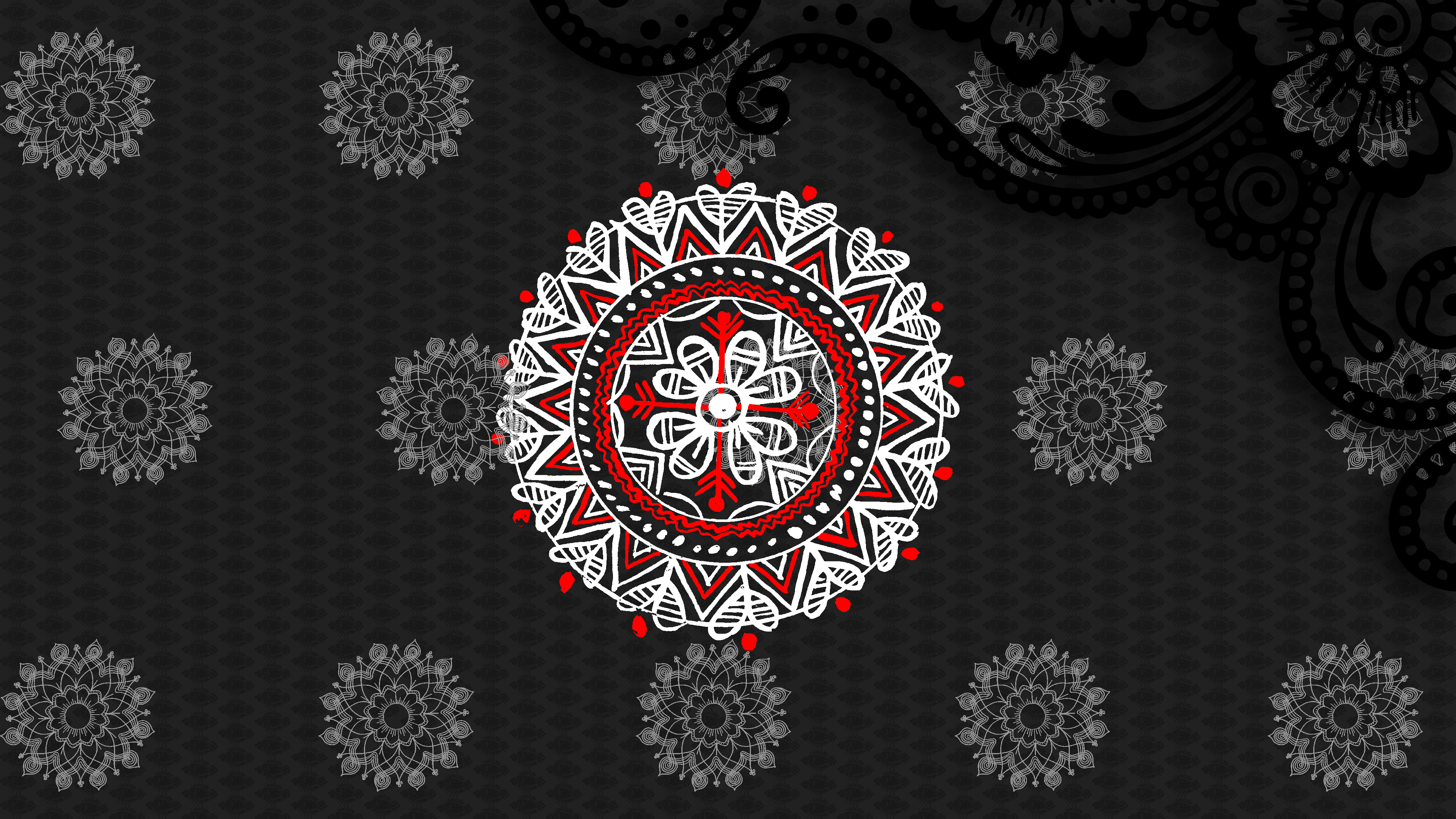 Download mobile wallpaper Pattern, Holiday, Shapes, Alpona, Pohela Boishakh for free.
