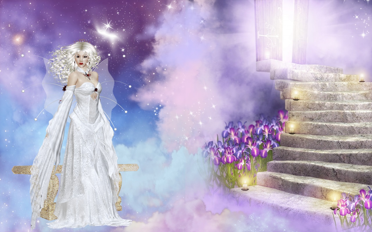 Download mobile wallpaper Fantasy, Flower, Fairy for free.
