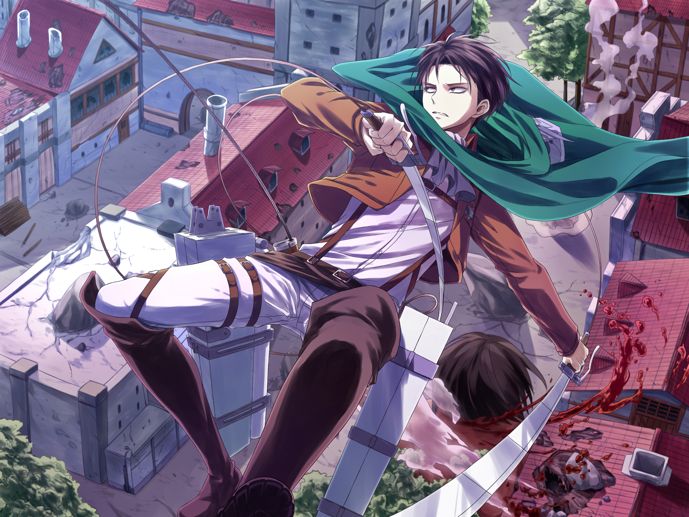 Handy-Wallpaper Levi Ackermann, Attack On Titan, Shingeki Kein Kyojin, Animes kostenlos herunterladen.