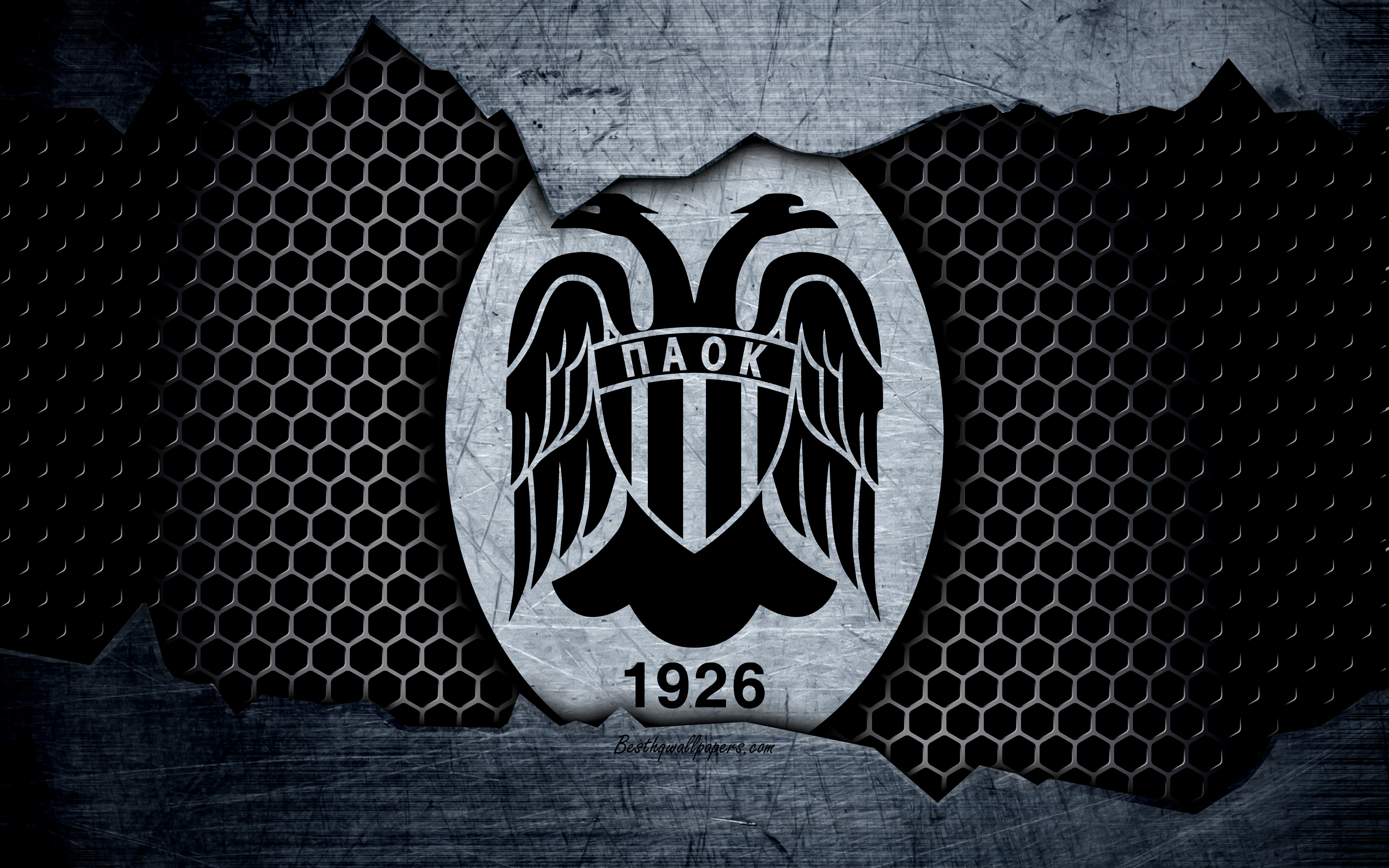 Download mobile wallpaper Sports, Logo, Emblem, Soccer, Paok Fc for free.