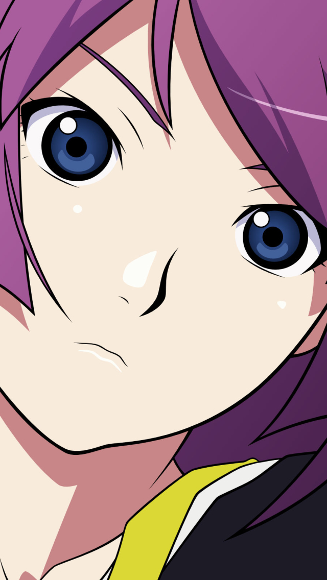 Download mobile wallpaper Anime, Monogatari (Series), Purple Hair, Hitagi Senjōgahara, Bakemonogatari, Monogatari Series: Second Season for free.