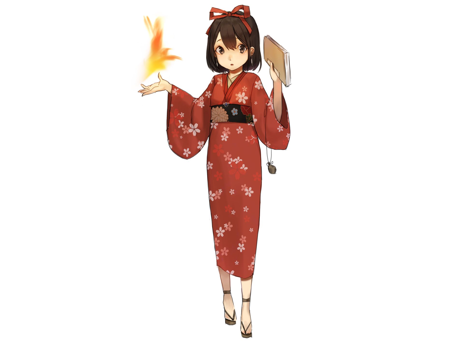 Descarga gratuita de fondo de pantalla para móvil de Kimono, Animado, Chica.