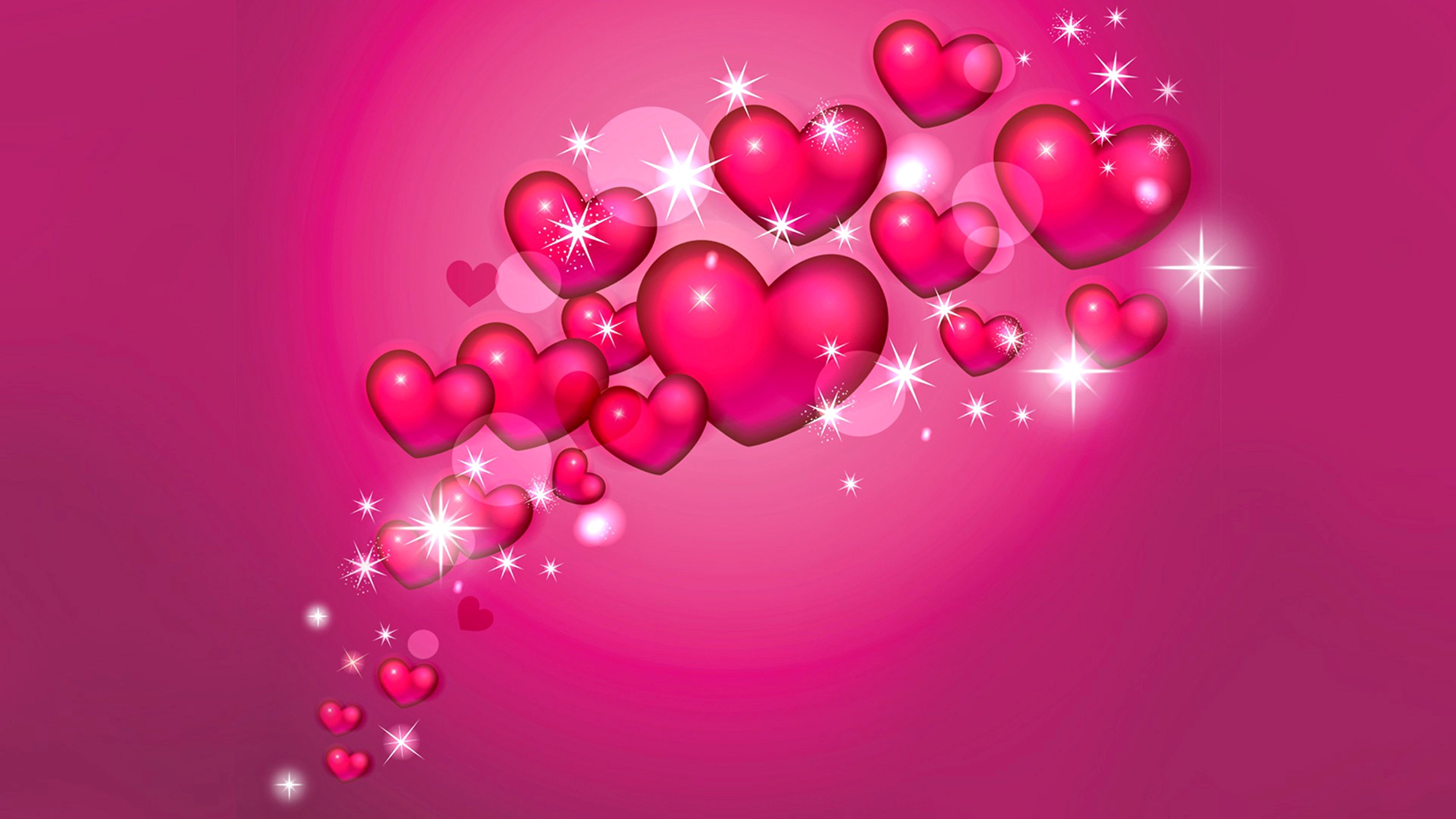 無料モバイル壁紙ピンク, 輝き, 芸術的, キラキラ, 心臓をダウンロードします。