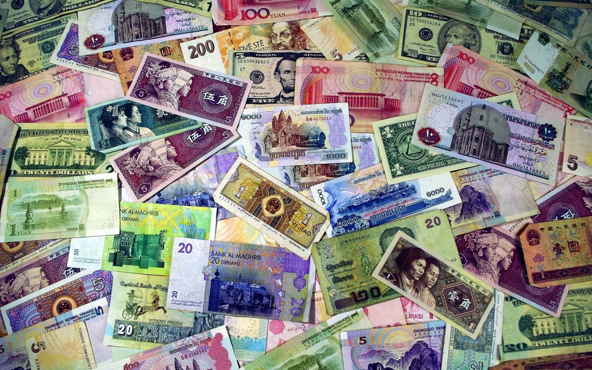 Download mobile wallpaper Money, Colorful, Man Made, Currencies for free.
