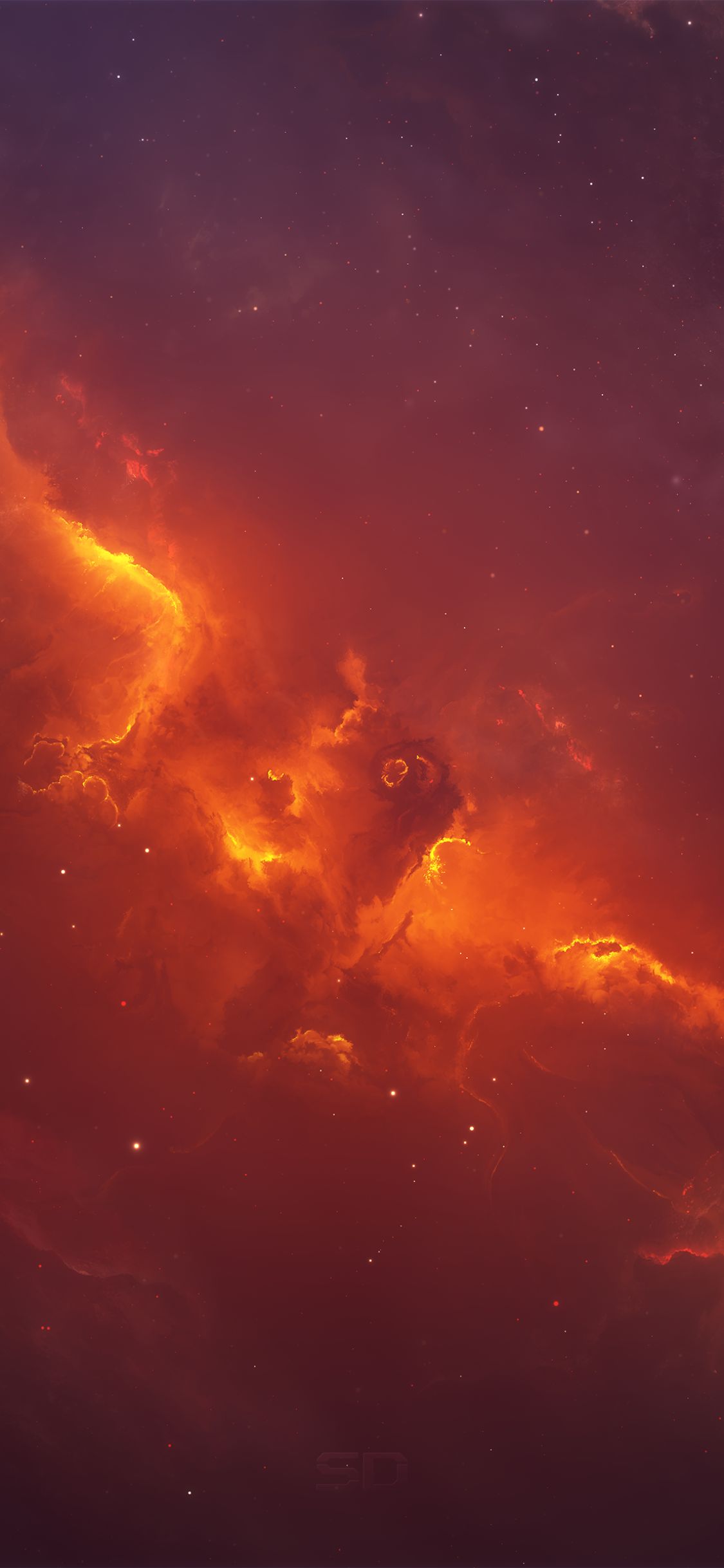 Download mobile wallpaper Nebula, Space, Sci Fi, Orange (Color) for free.