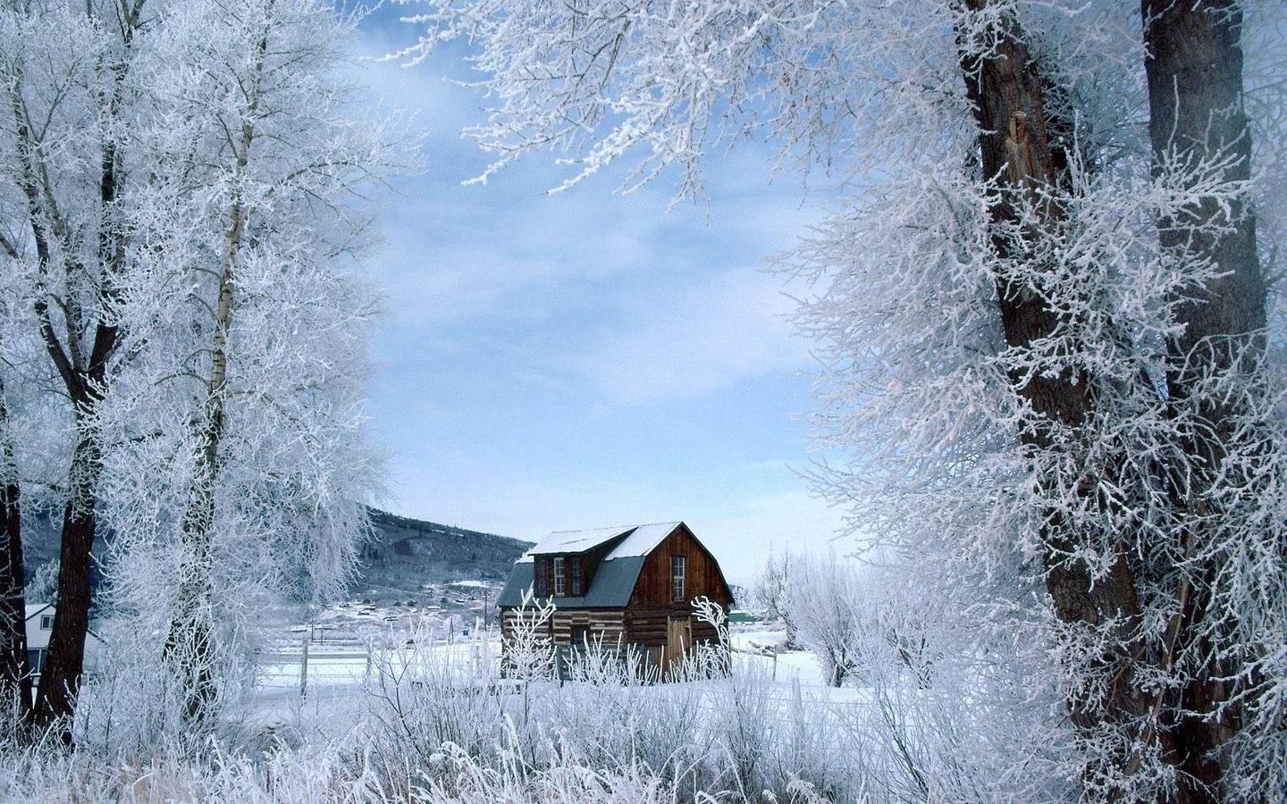 PCデスクトップに風景, 冬, 家画像を無料でダウンロード
